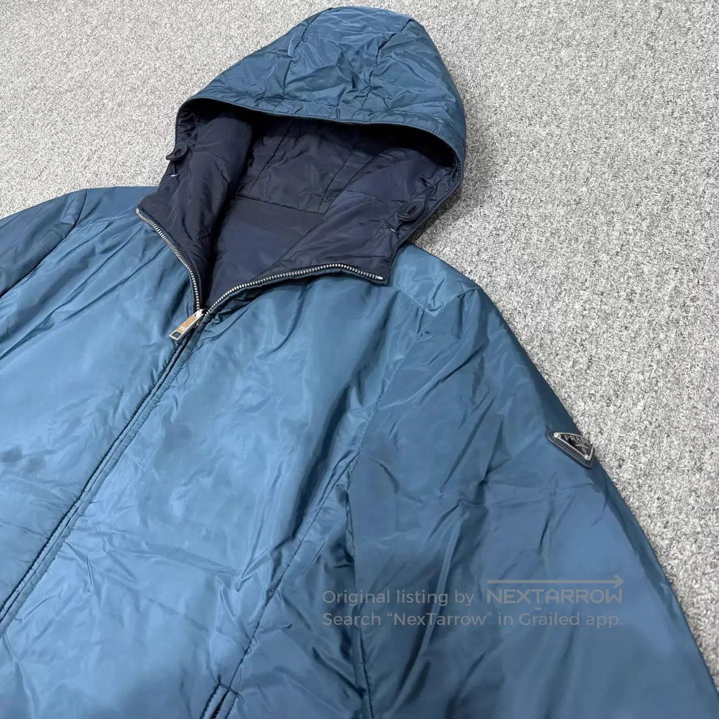 Prada Blue Hooded Light Jacket Size M. Size US M / EU 48-50 / 2 - 3 Thumbnail