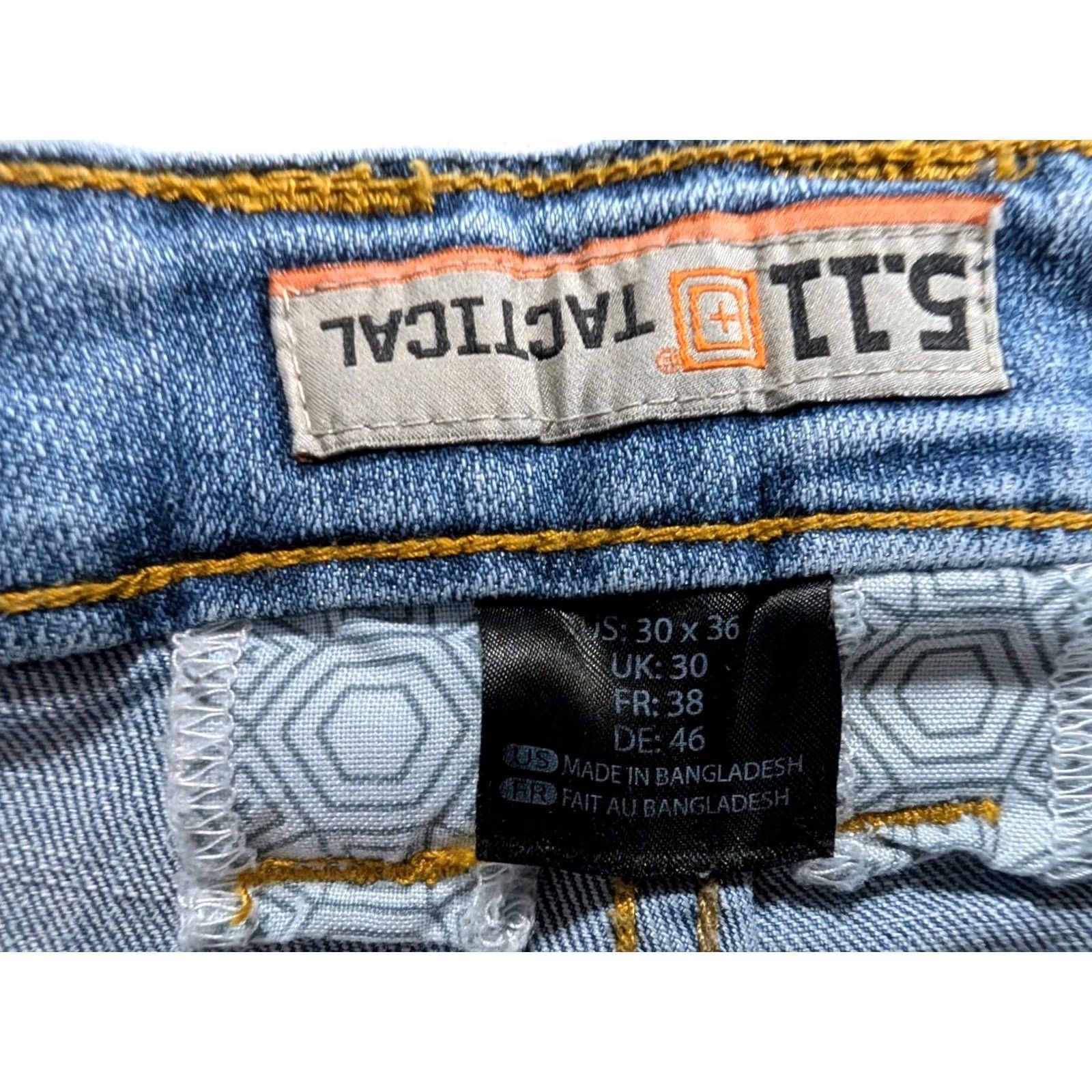 Vintage 5.11 Tactical Defender Stretch Jeans 7-Pocket Blue Denim Mens 30x34 Regular Regular XS? Size US 30 / EU 46 - 4 Thumbnail