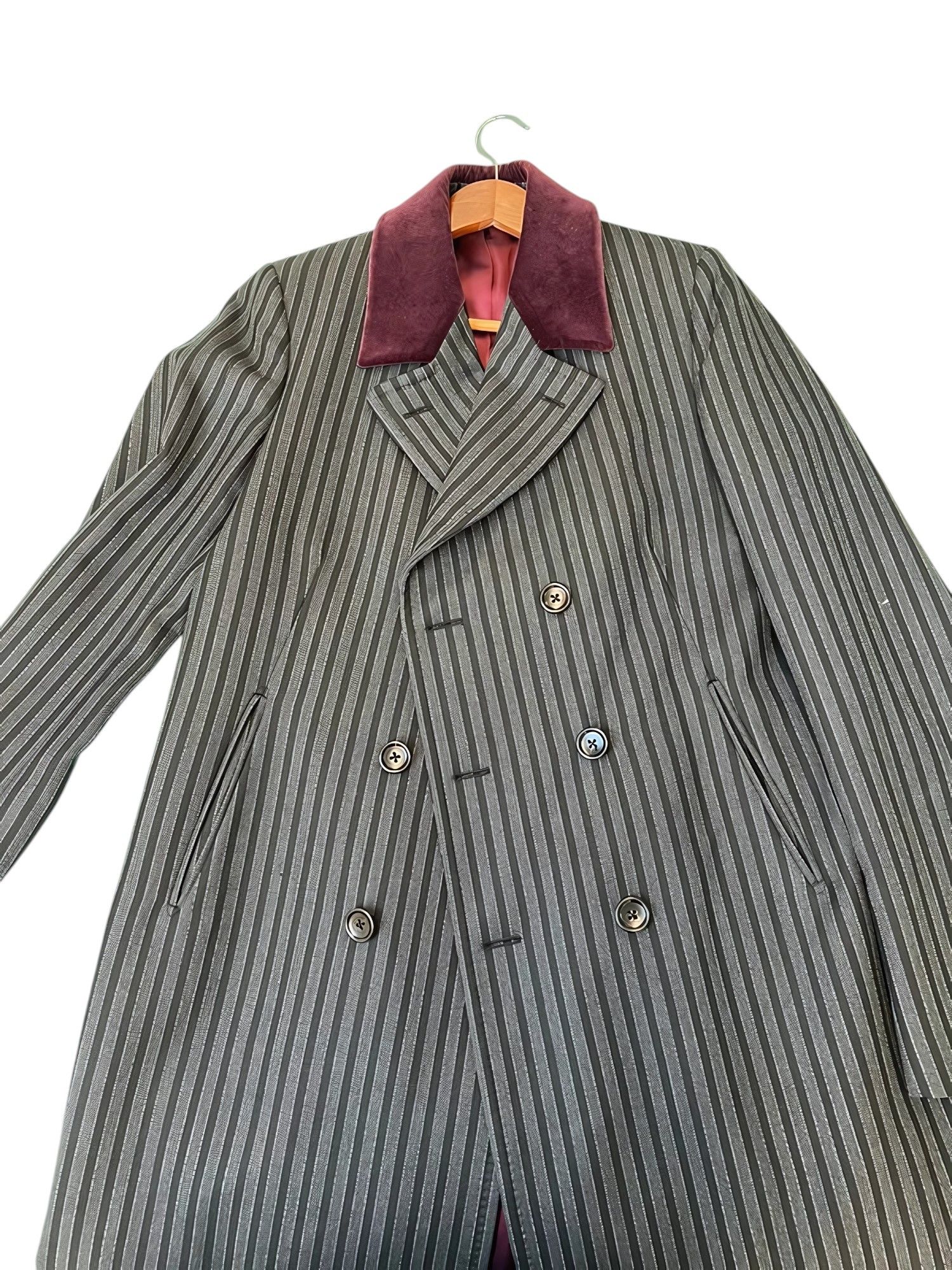 STRIPPED TRENCH COAT