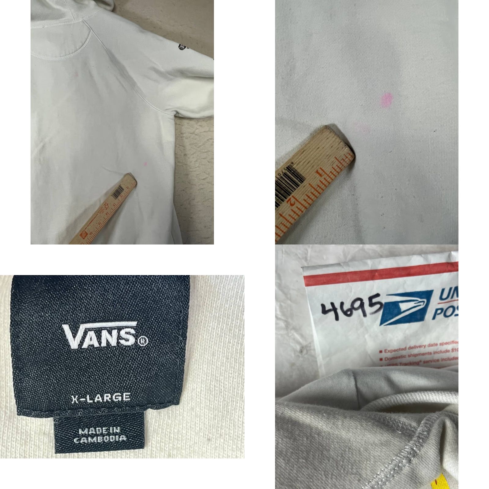 Vans VANS Hoodie Graphic Print Skull White XL Unisex Adults Pullover Hooded Pocket See All Pics Size US XL / EU 56 / 4 - 8 Thumbnail