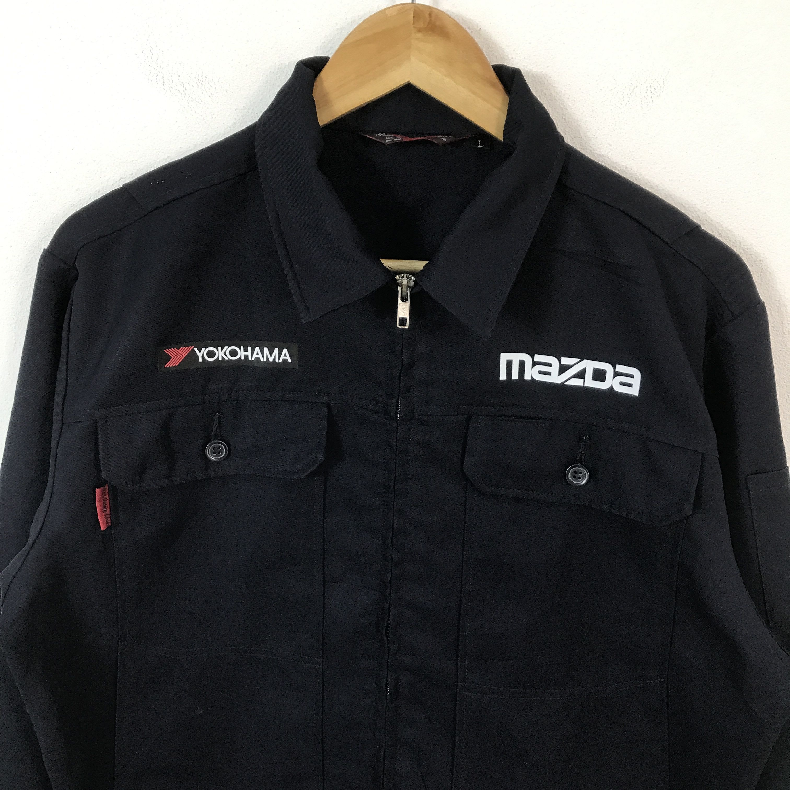 Japanese Brand Vtg Mazda x Yokohama racing Japan jacket Size US L / EU 52-54 / 3 - 3 Thumbnail