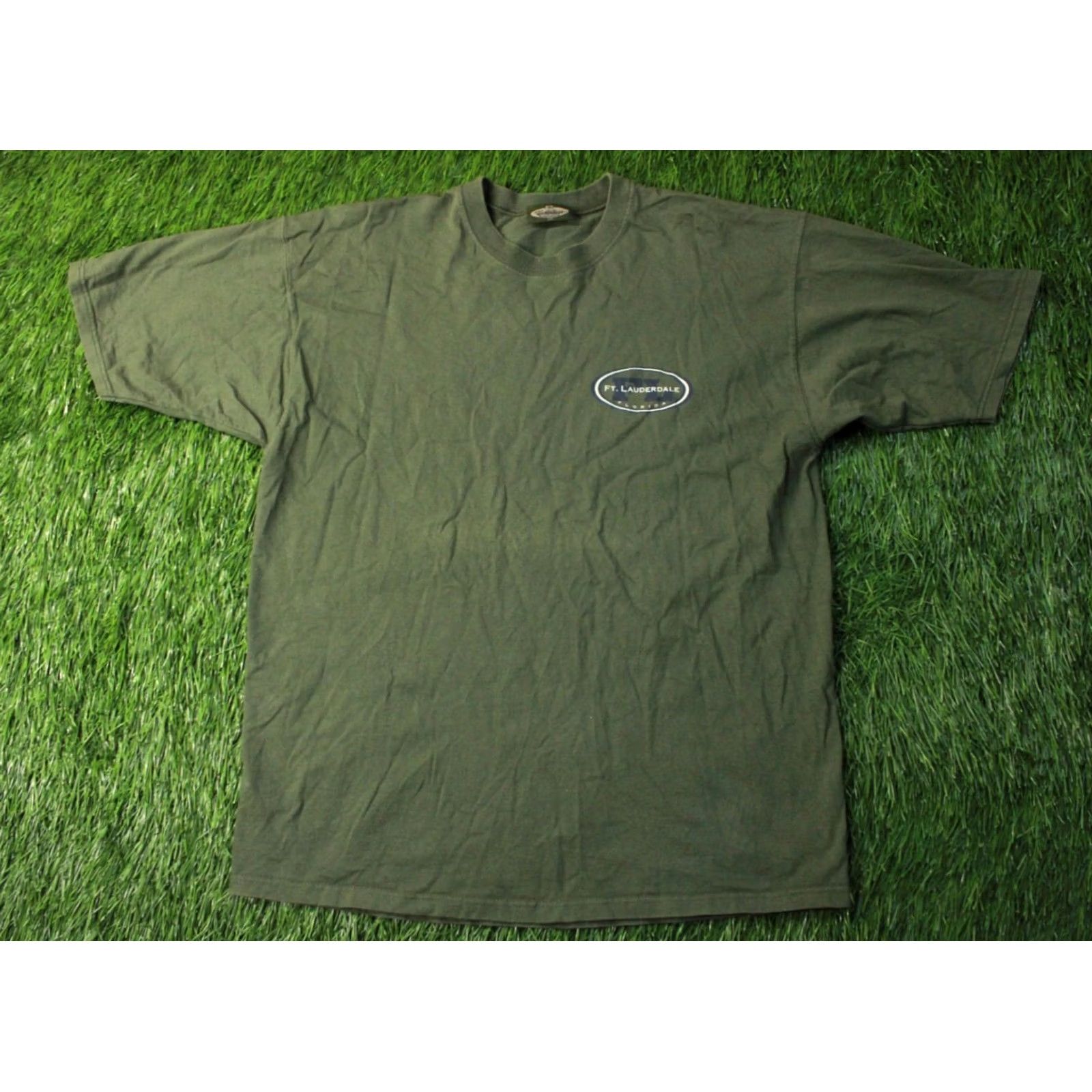 Vintage FT. LAUDERDALE FLORIDA 1994 VINTAGE Yesterdays MEN SHIRT OLIVE XL 1990s Jersey City Print Size US XL / EU 56 / 4 - 2 Thumbnail