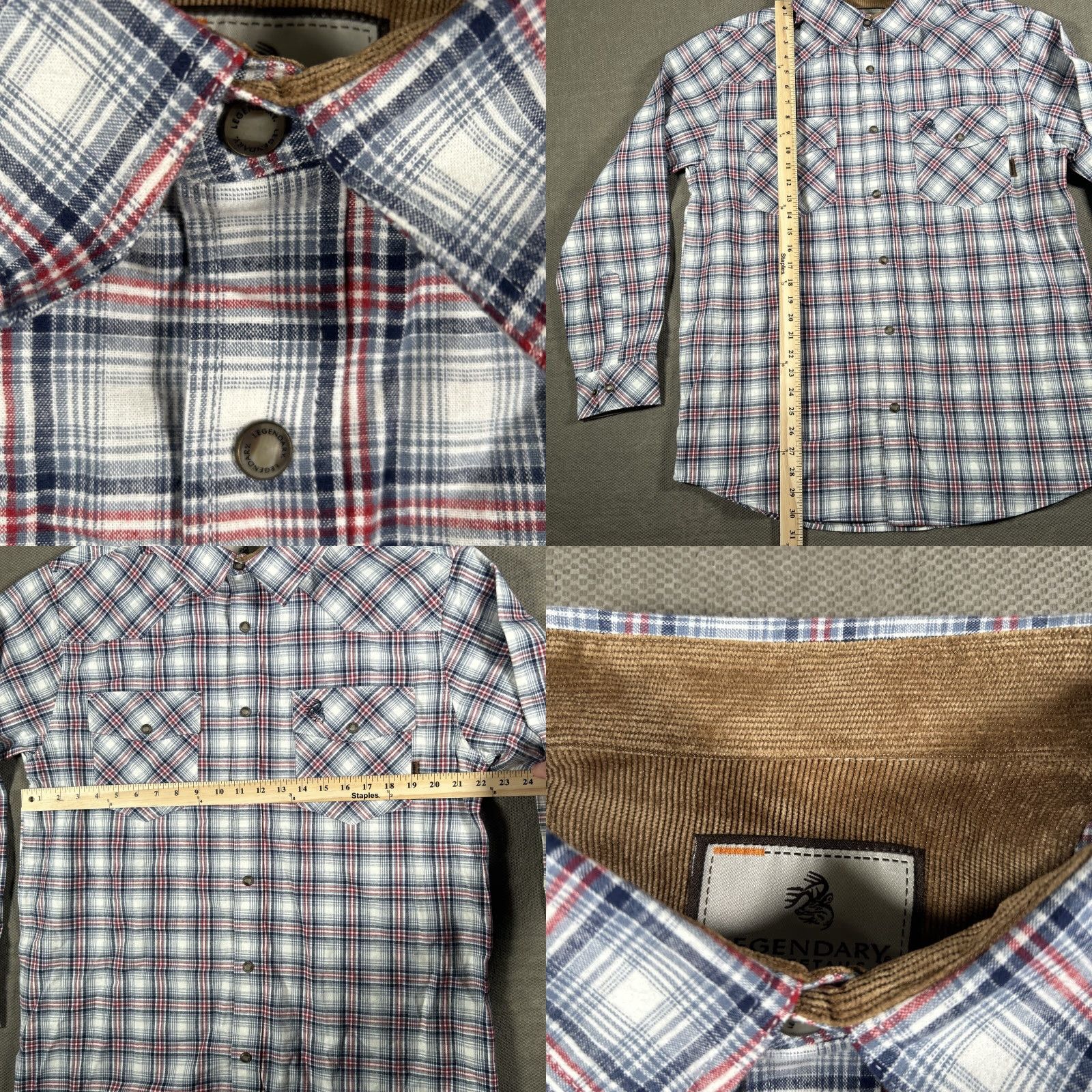 Vintage VINTAGE Legendary Whitetails Shirt Mens Large Snap Button Up Flannel Plaid Pockets Size US L / EU 52-54 / 3 - 9 Thumbnail