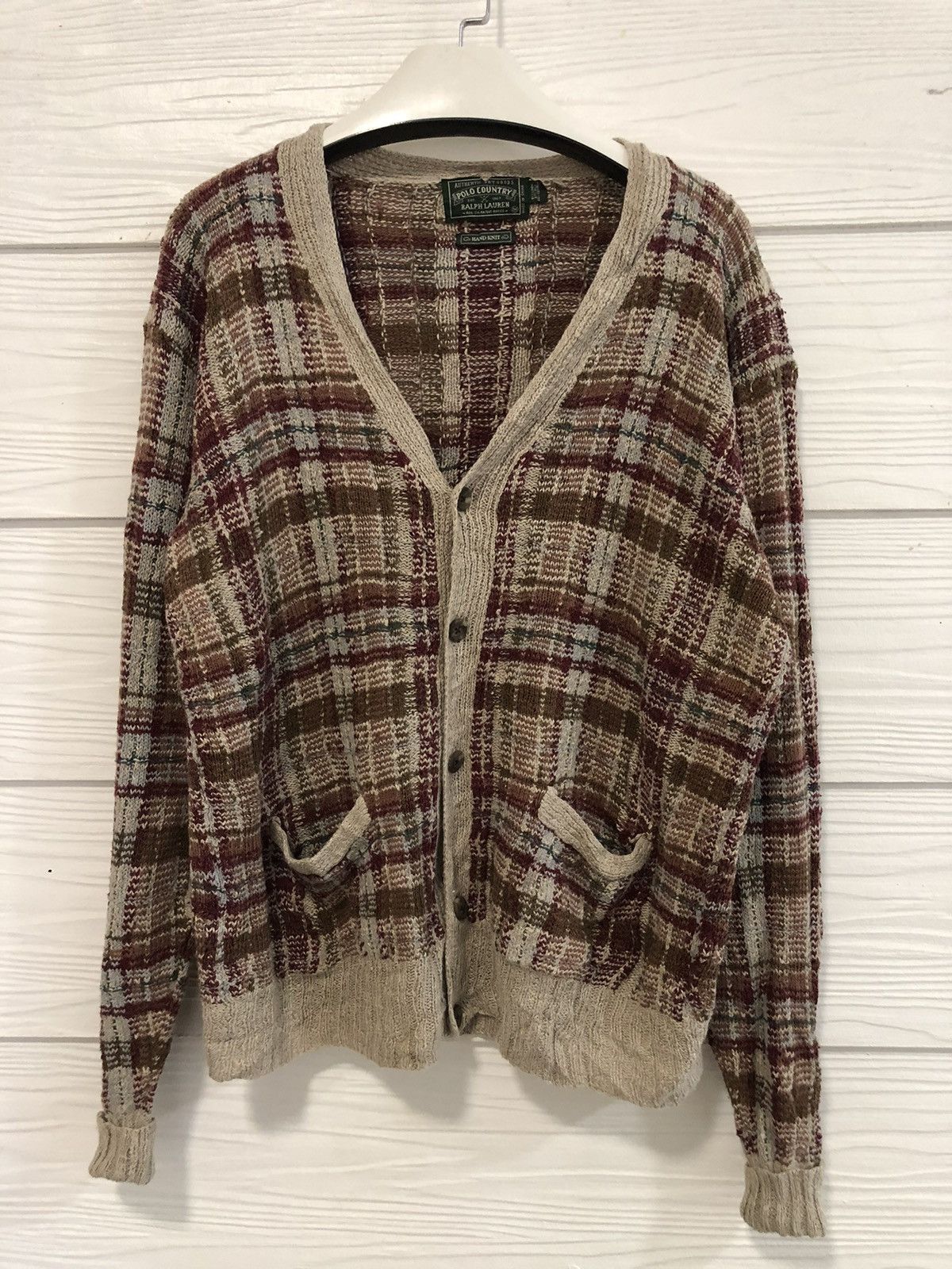 image of Ralph Laurent Polo Country Knit Cardigan in Brown, Men's (Size Medium)
