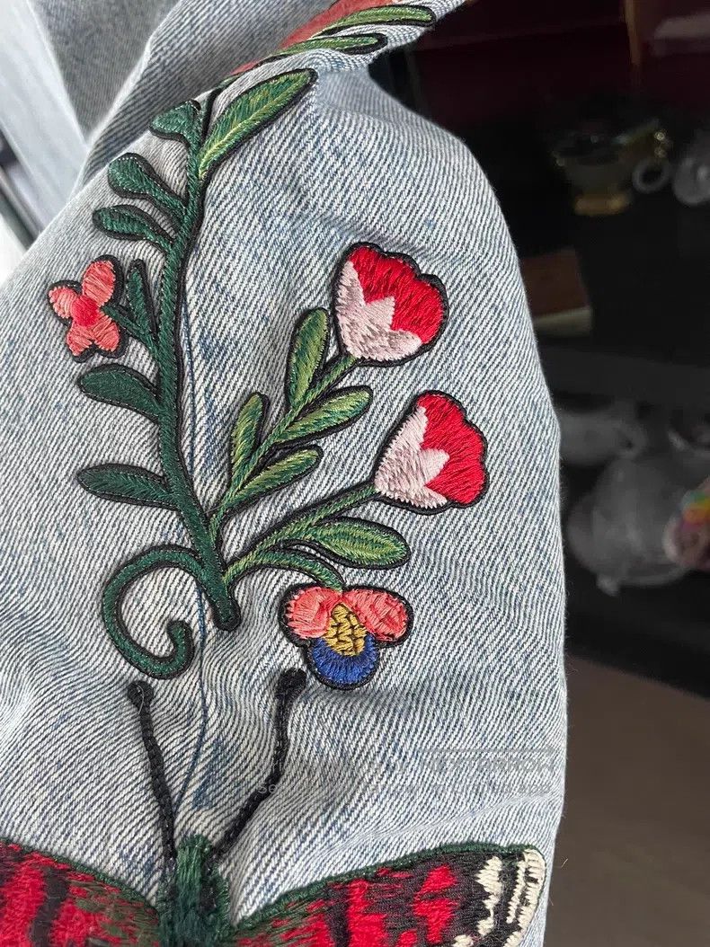 Gucci Gucci Embroidered flared denim pants Size 25" / US 0 / IT 36 - 6 Thumbnail