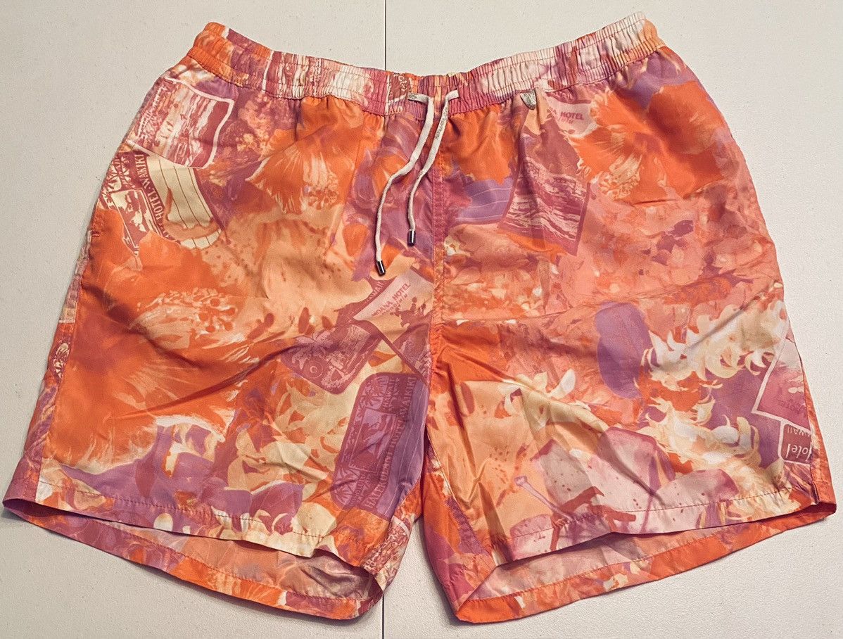 Loro Piana Loro Piana 🇮🇹 Hawaiian Sunset Resort Swim Trunks XXL NW Size US 38 / EU 54 - 11 Thumbnail