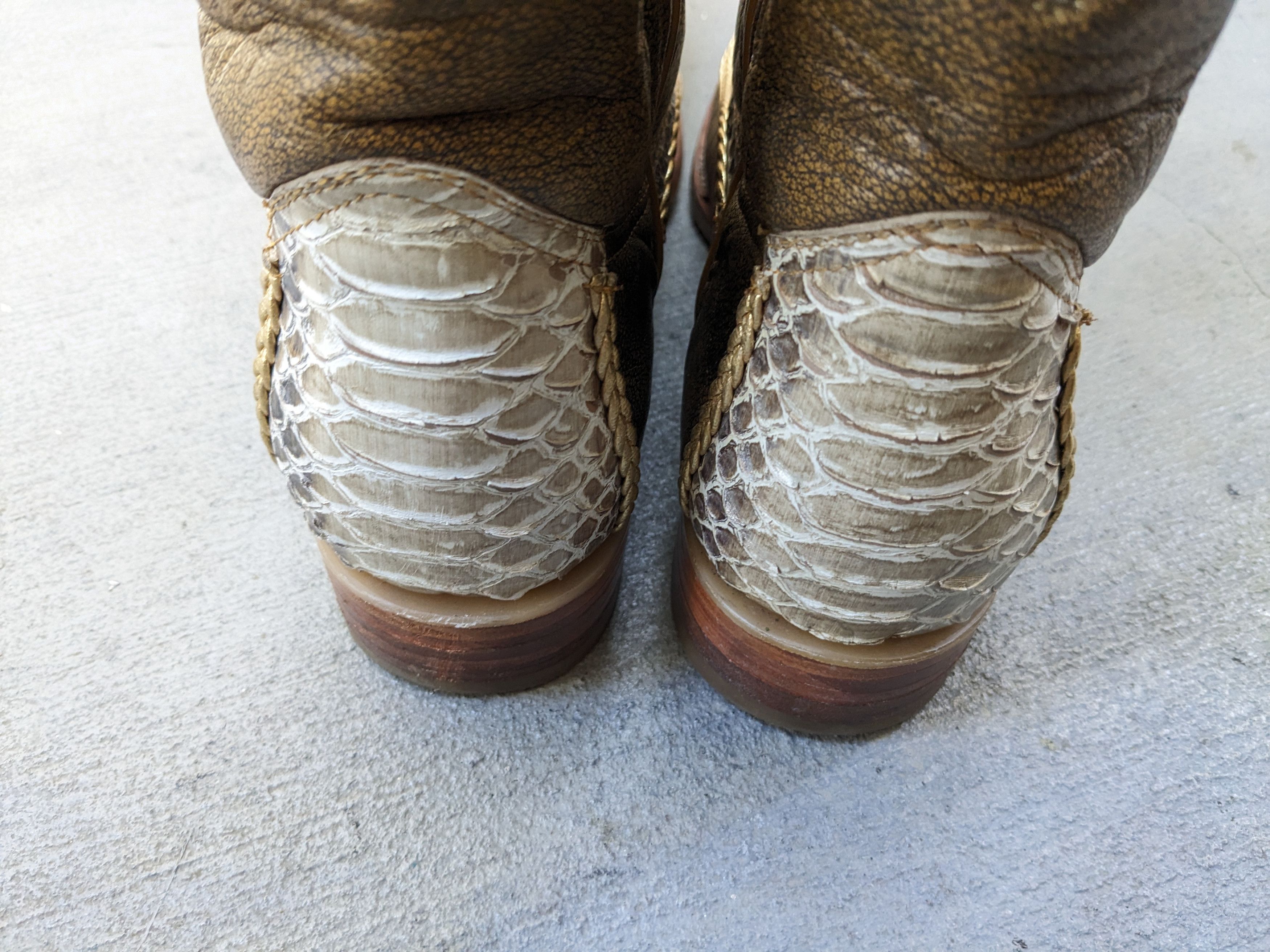 Other Denver Cowboy Boots Brown Snake Print 8.5 Leather Mexico Size US 8.5 / EU 41-42 - 15 Thumbnail