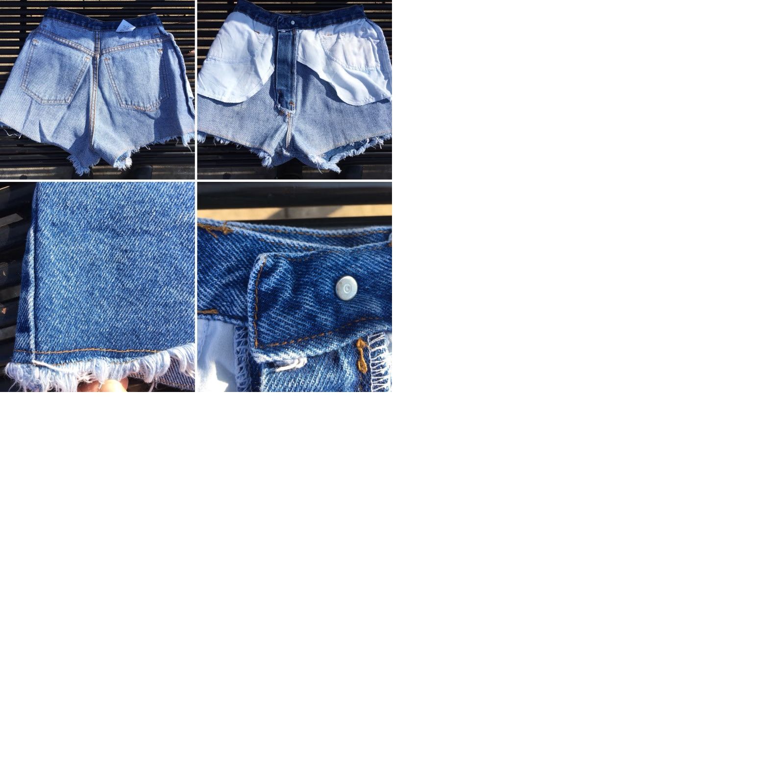 Vintage VINTAGE Steel Jeans High Waist Denim Shorts 7 25 in USA 80s 90s Jorts Blue Denim Grunge Womens Size 28" / US 6 / IT 42 - 9 Thumbnail