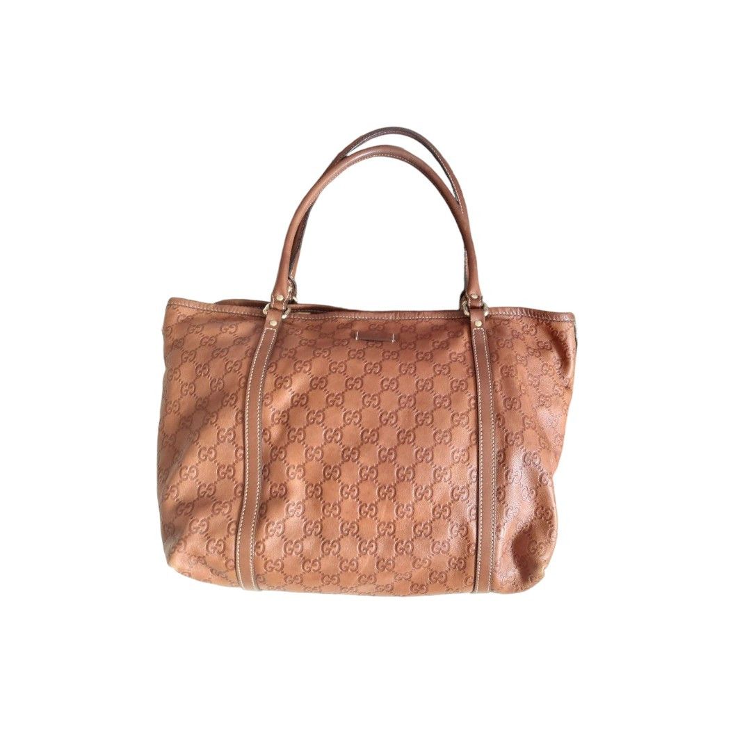 Gucci Gucci - Guccisima Handbag Shoulder Bag Red Monogram Leather Size ONE SIZE - 1 Thumbnail