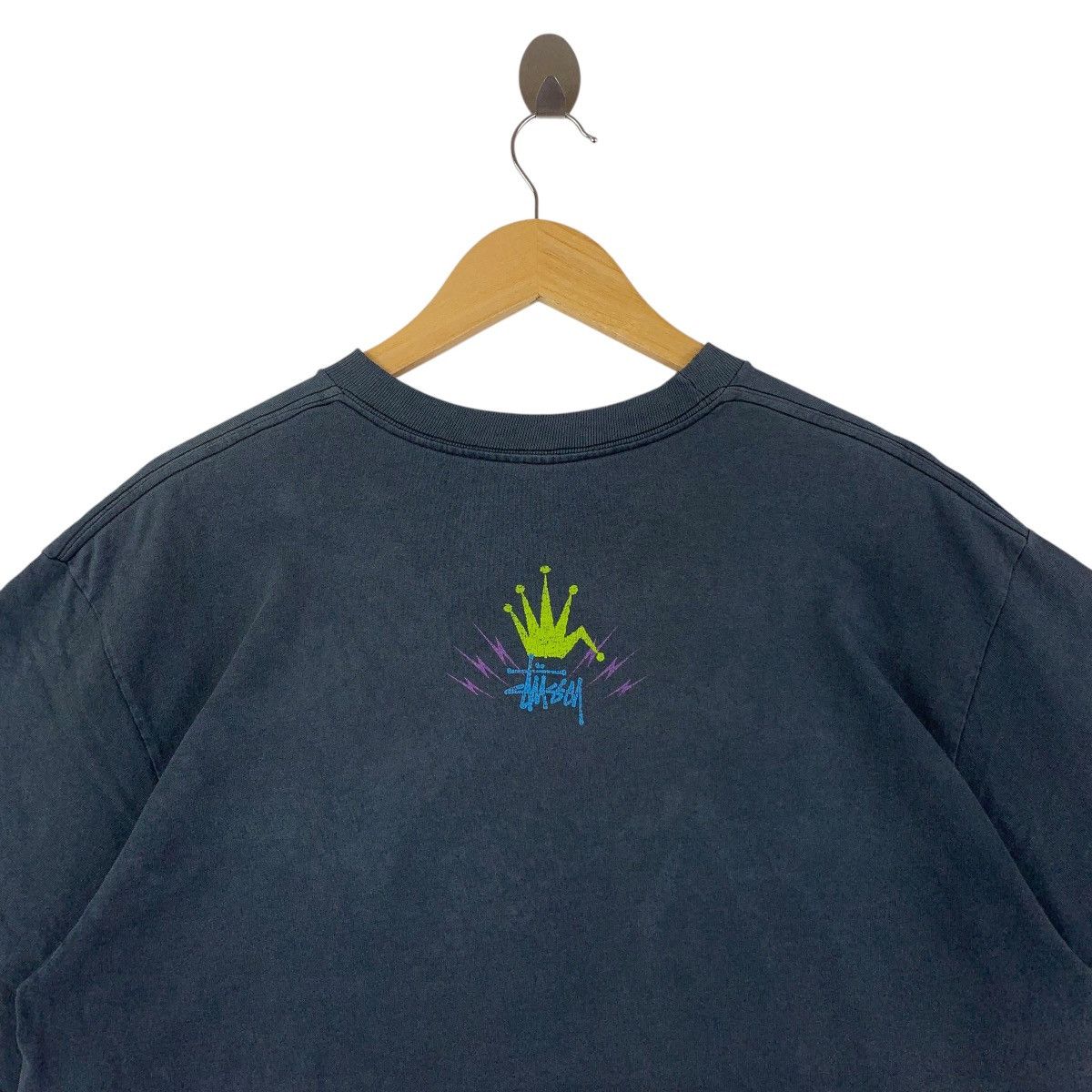 Stussy × Vintage Vintage 90s STUSSY sneakers big printed streetwear tee Size US L / EU 52-54 / 3 - 10 Thumbnail