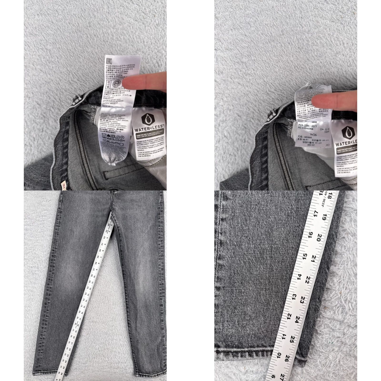 Levi's Levi's Wedgie Fit Vintage Women’s Black Denim Jeans 26x27 Straight Stretch Distressed Cotton Mid Rise Holiday Theme Size 26" / US 2 / IT 38 - 8 Thumbnail