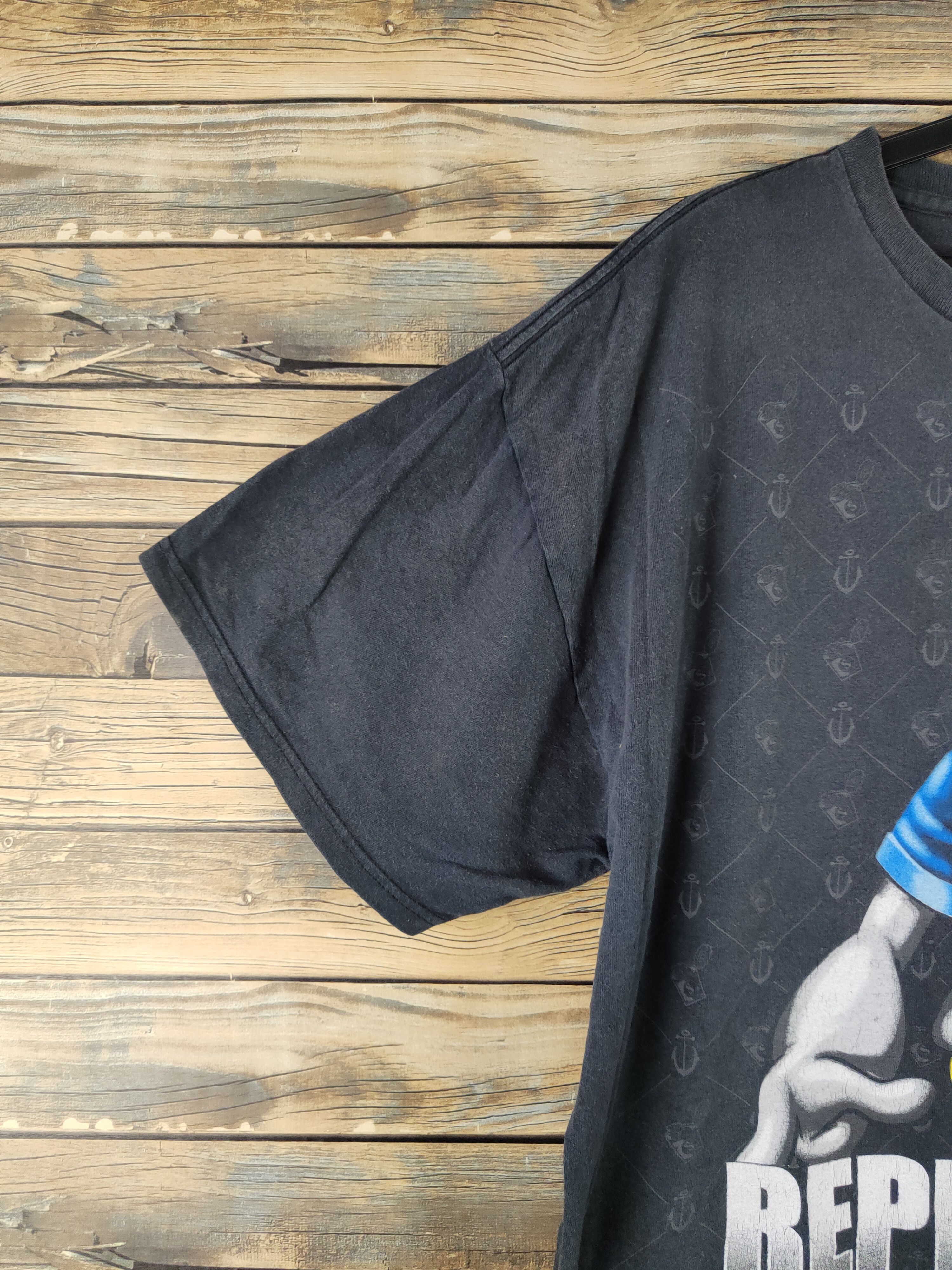 Japanese Brand × Vintage DL Japanese Brand Black Popeye Short Sleeve T-shirt #1041 Size US XL / EU 56 / 4 - 5 Thumbnail