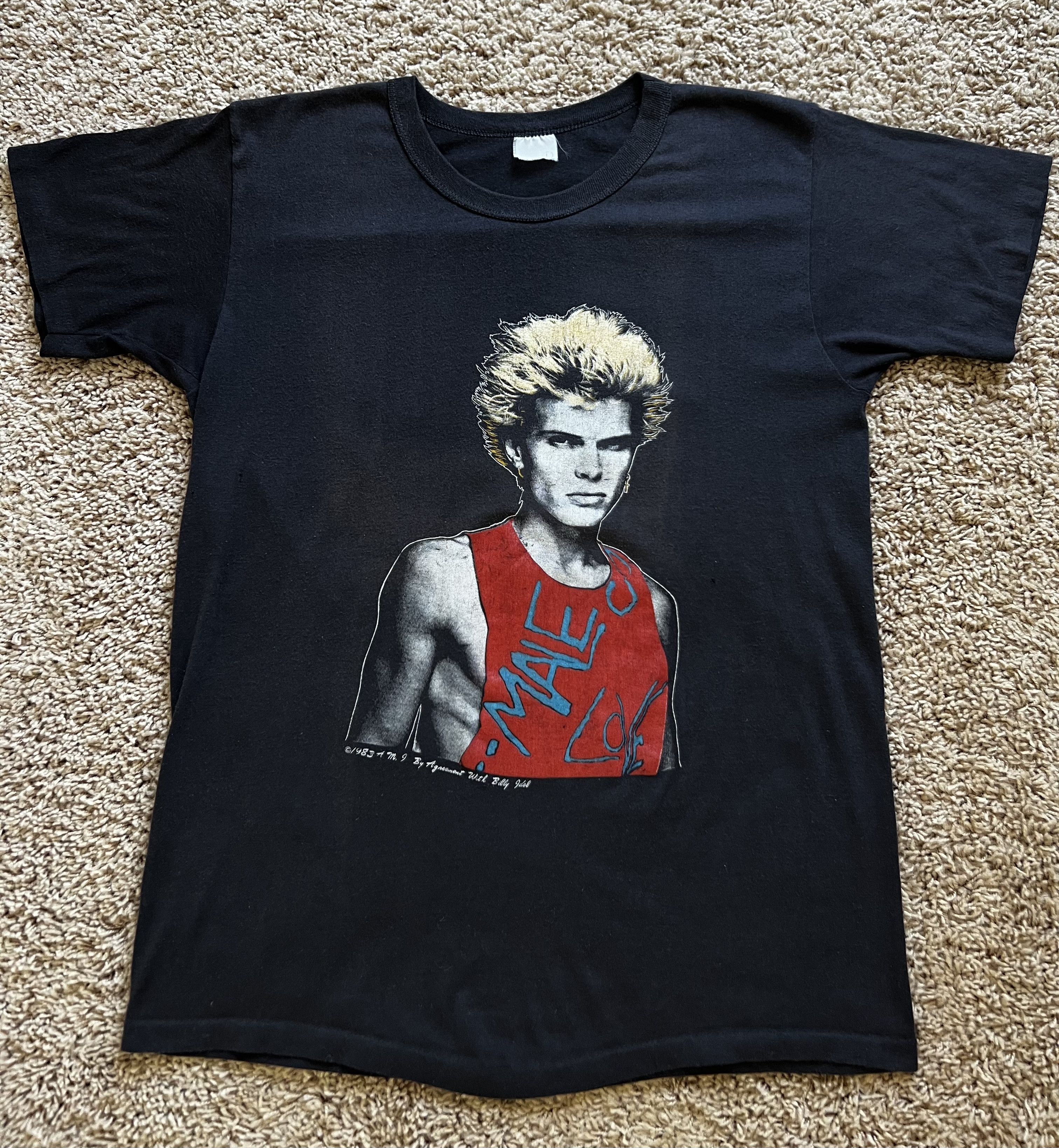 Vintage Vintage 80s Billy Idol T-Shirt Size US M / EU 48-50 / 2 - 1 Thumbnail