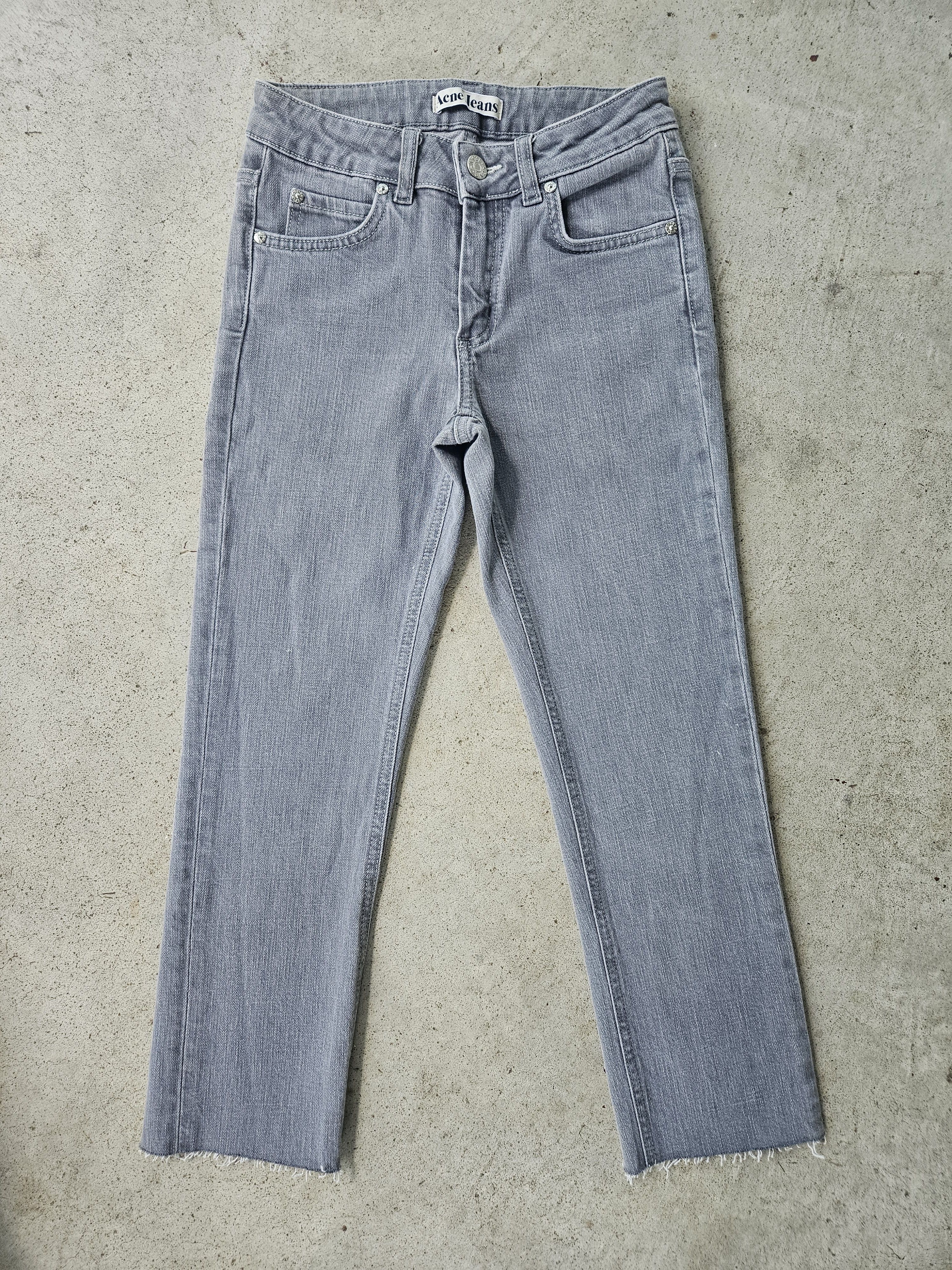 Acne Studios Hex Royal Grey Denim Jeans Size 25" / US 0 / IT 36 - 4 Thumbnail