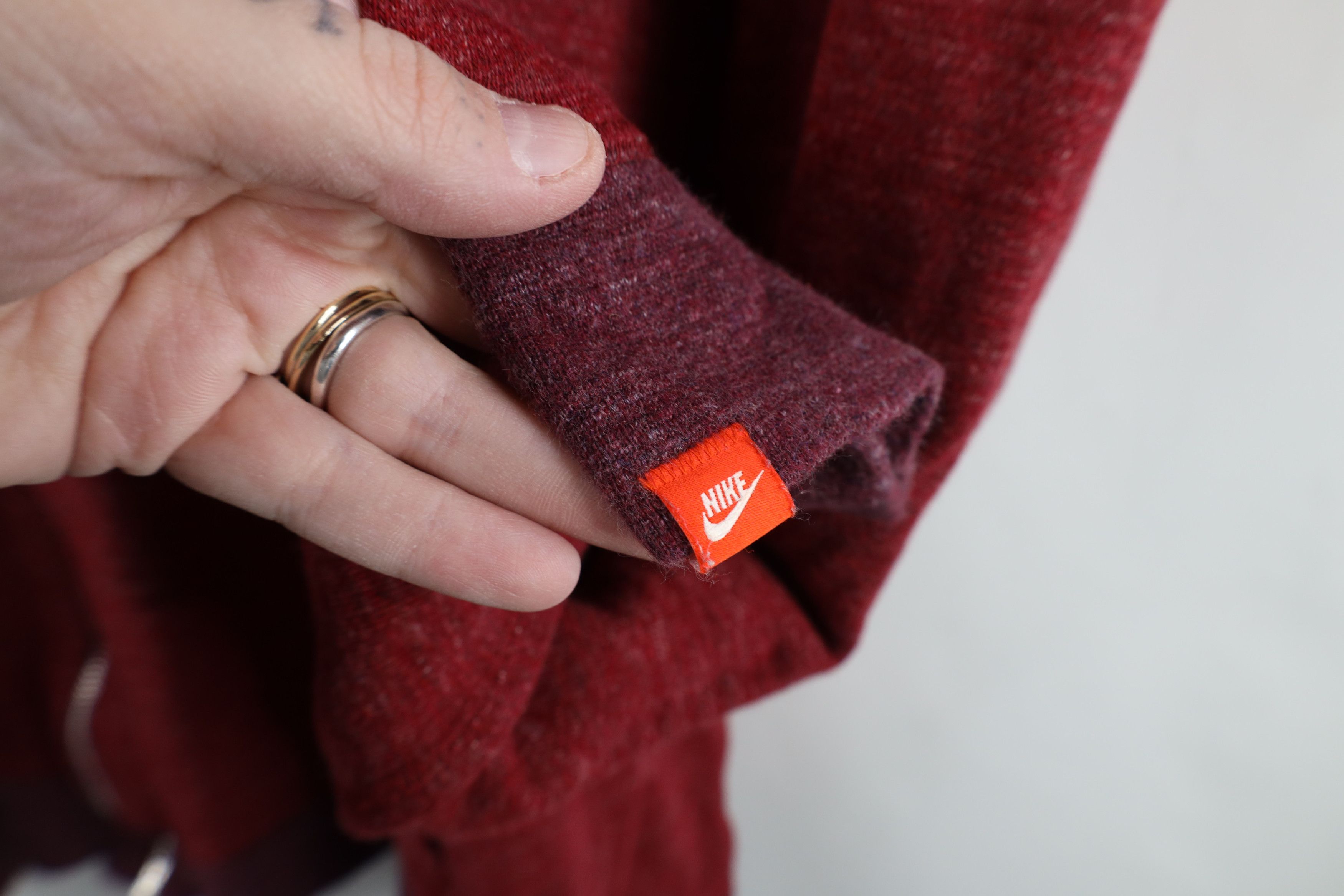 Nike Vintage Nike Mini Swoosh French Terry Full Zip Hoodie Red Size US XXL / EU 58 / 5 - 8 Thumbnail