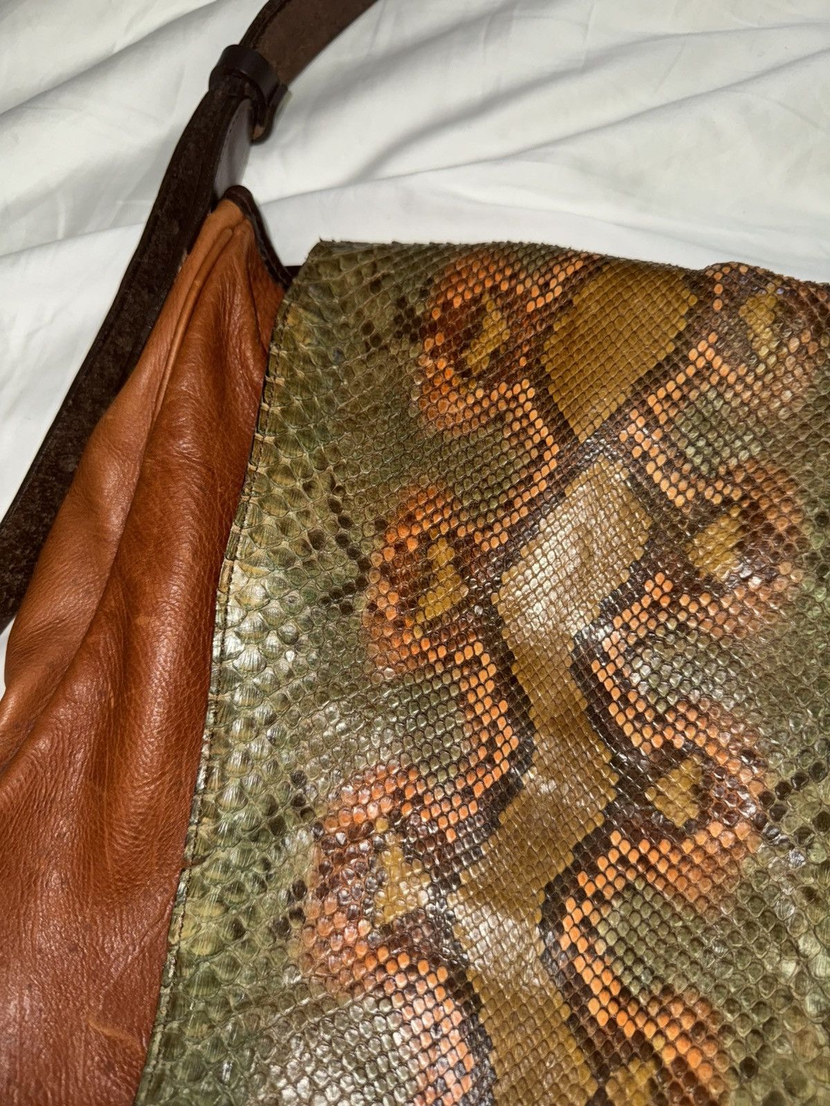 Isamu Katayama Backlash Isamu Katayama Backlash Python Leather Messenger Bag Size ONE SIZE - 2 Thumbnail