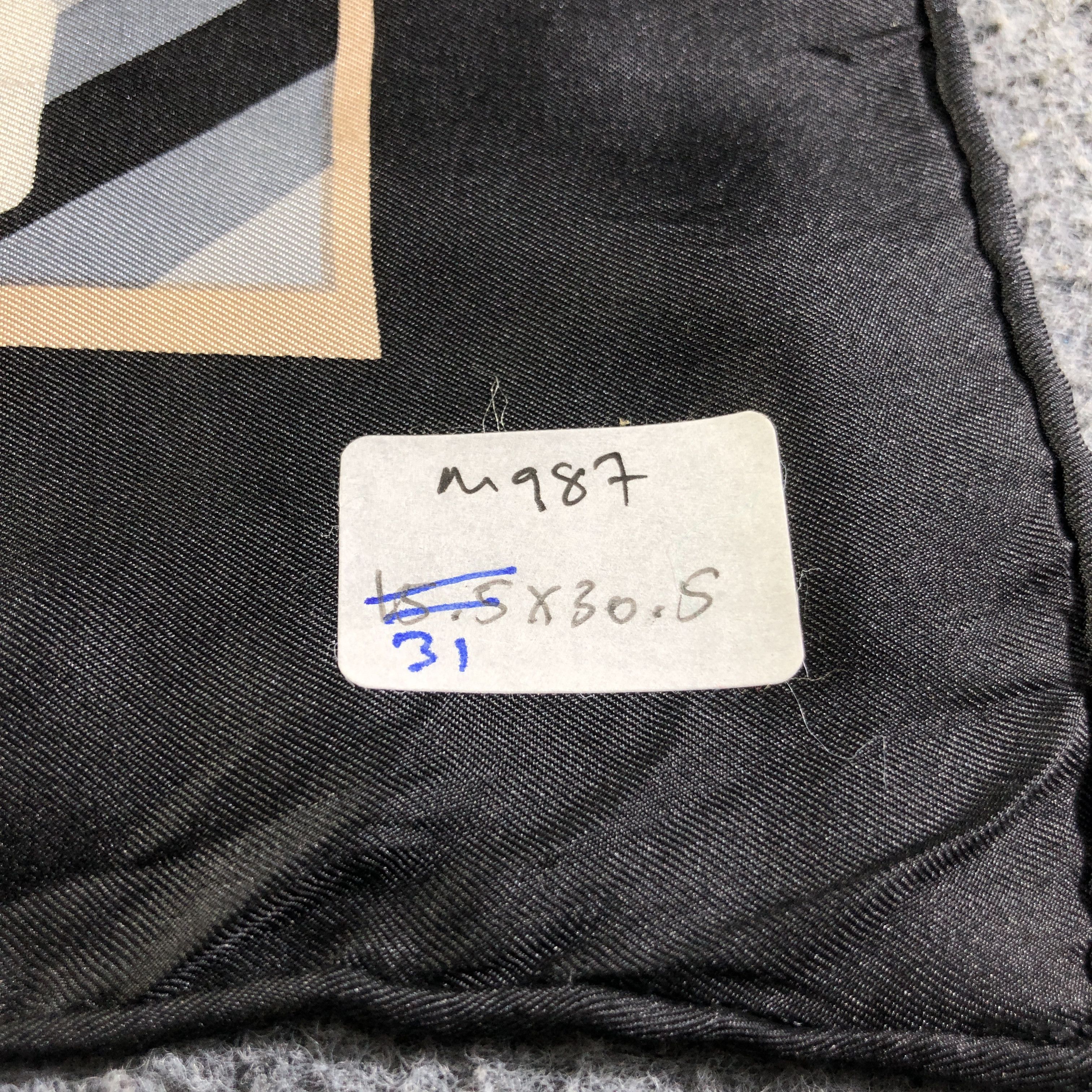 Japanese Brand Jacques Heim Abstract Hand Rolled Silk Scarf M987 Size ONE SIZE - 7 Thumbnail