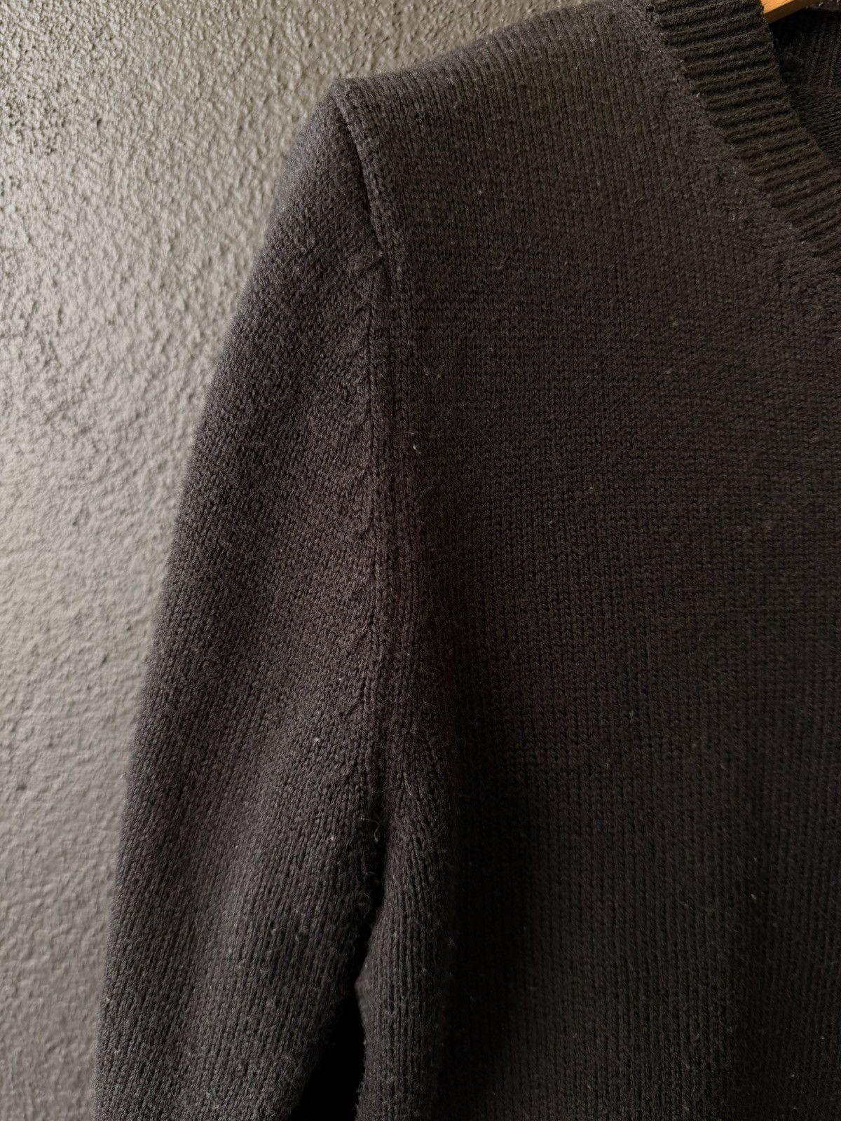 Comme des Garcons Homme Plus Comme des Garçons PLAY Black Knit V-Neck Sweater withLogo Size US S / EU 44-46 / 1 - 6 Thumbnail
