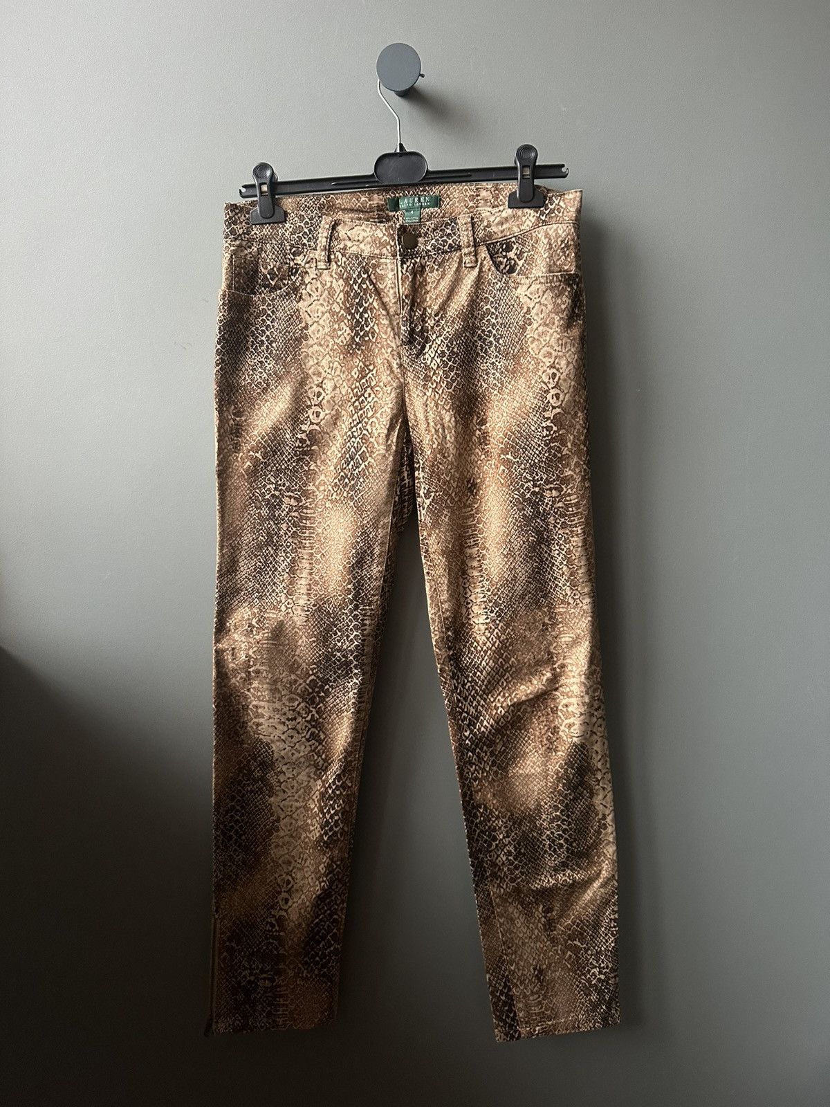 Polo Ralph Lauren Lauren Ralph Lauren Snakeskin Print Skinny Pants Size 4 Size 30" / US 8 / IT 44 - 1 Thumbnail