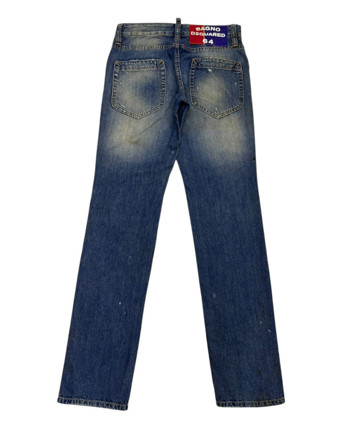 Dsquared2 Dsquared2 Bagno Straight Leg Fit Distressed Denim Jeans Size 28" / US 6 / IT 42 - 6 Thumbnail