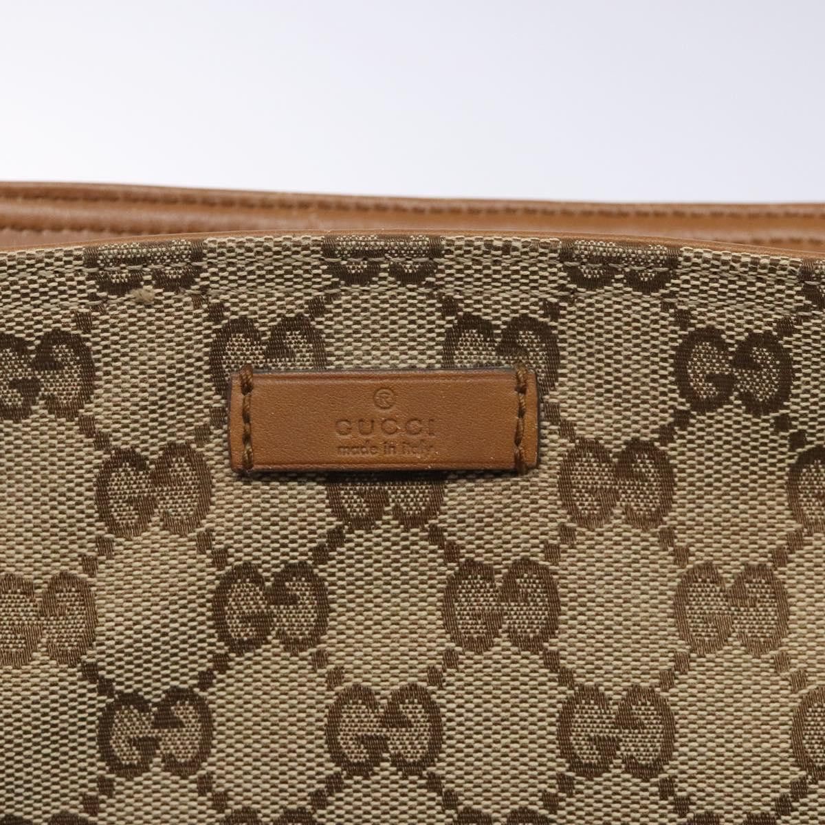 Gucci GUCCI GG Canvas Web Sherry Line Shoulder Bag Beige Silver Size ONE SIZE - 14 Thumbnail