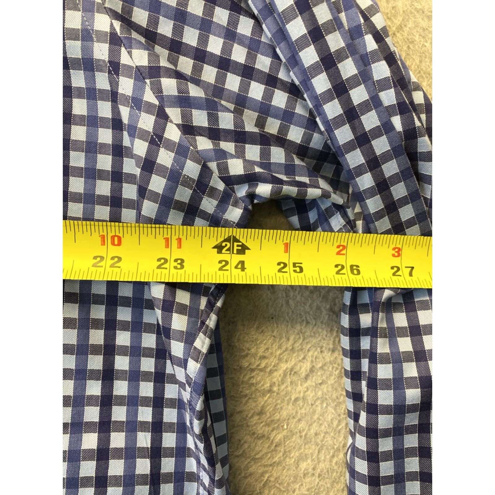 Faconnable VINTAGE Faconnable Men's Cotton Blue Check Long Sleeve Shirt XL Casual Party 90s Usa Size US XL / EU 56 / 4 - 7 Thumbnail