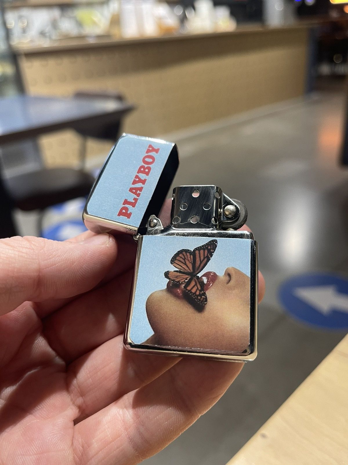 Japanese Brand × Playboy × Vintage Playboy 00s blue Butterfly lighter Y2K style Size ONE SIZE - 5 Thumbnail
