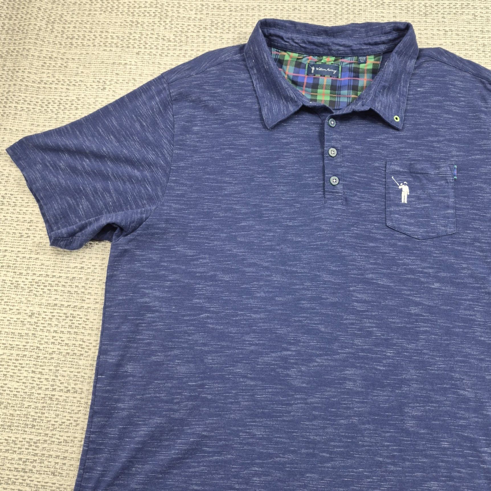 Vintage William Murray Golf Polo Shirt Mens 2XL Blue Graphic Print Polo Shirts Men Regular Short Sleeve Athleisure Golf Size US XXL / EU 58 / 5 - 3 Thumbnail