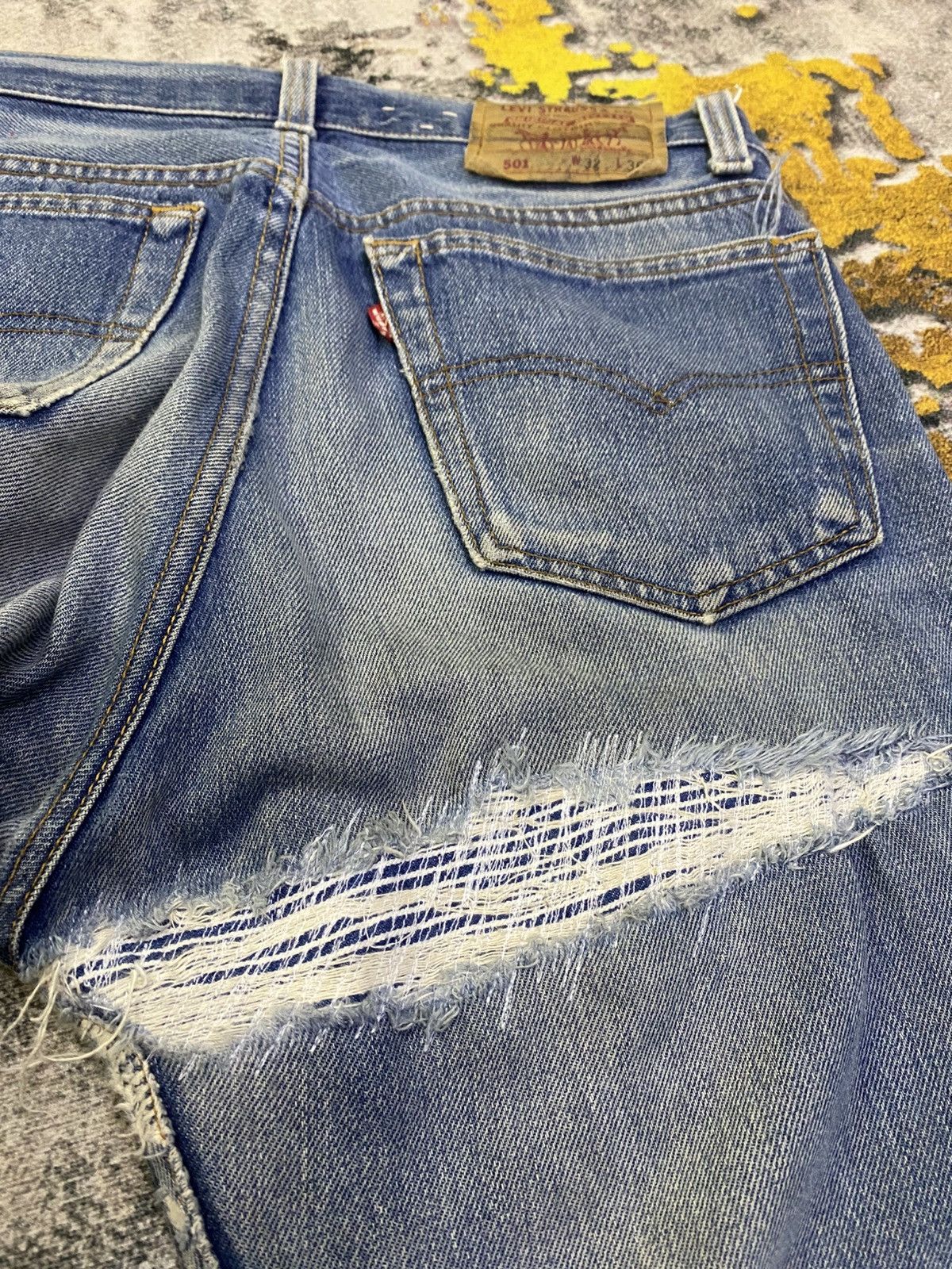 Levi's × Vintage Vintage Levi’s 501 Patchwork Repaired Jeans Size US 32 / EU 48 - 15 Thumbnail