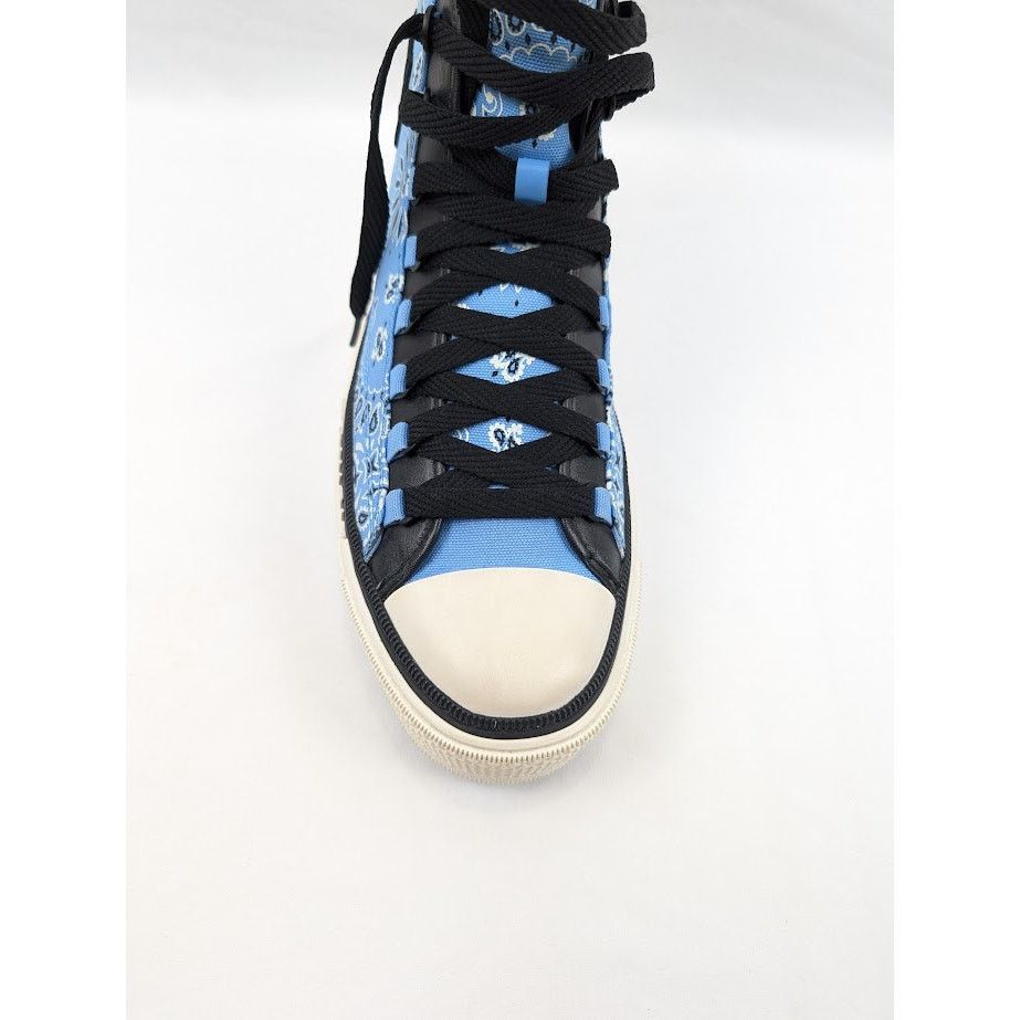 Amiri o1rshd1 Q:2 / Bandana Ma Court Hi-Top Sneakers Carolina Blue Size US 13 / EU 46 - 5 Thumbnail