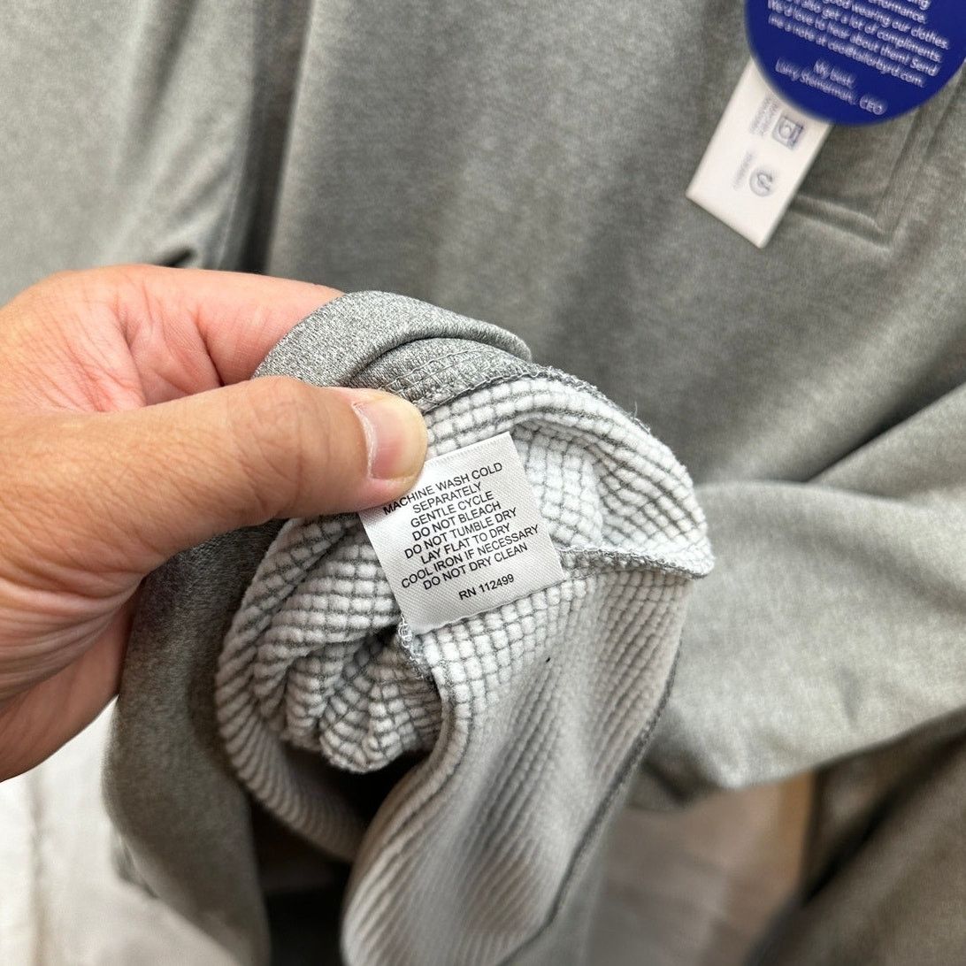 Tailorbyrd TaylorByrd Size XXL Grey Half Zip Active Fleece Long Sleeve Size US XXL / EU 58 / 5 - 7 Thumbnail