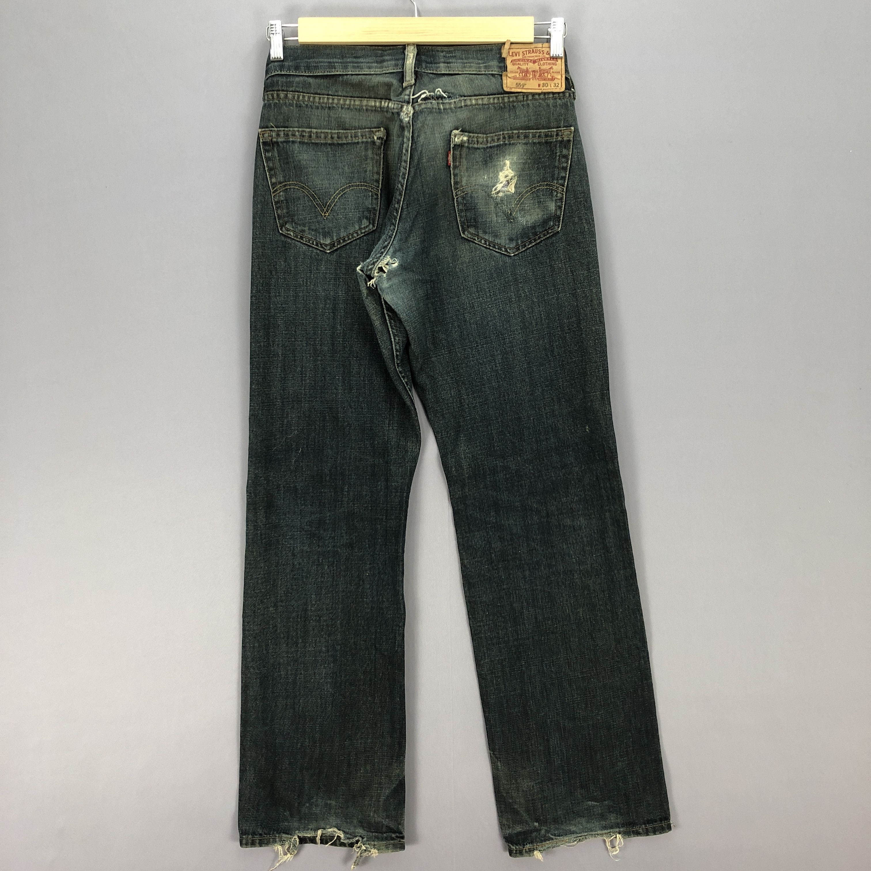 Levi's Vintage Levis Distressed Jeans Mud Wash Levi's Ripped Denim Size US 32 / EU 48 - 2 Thumbnail
