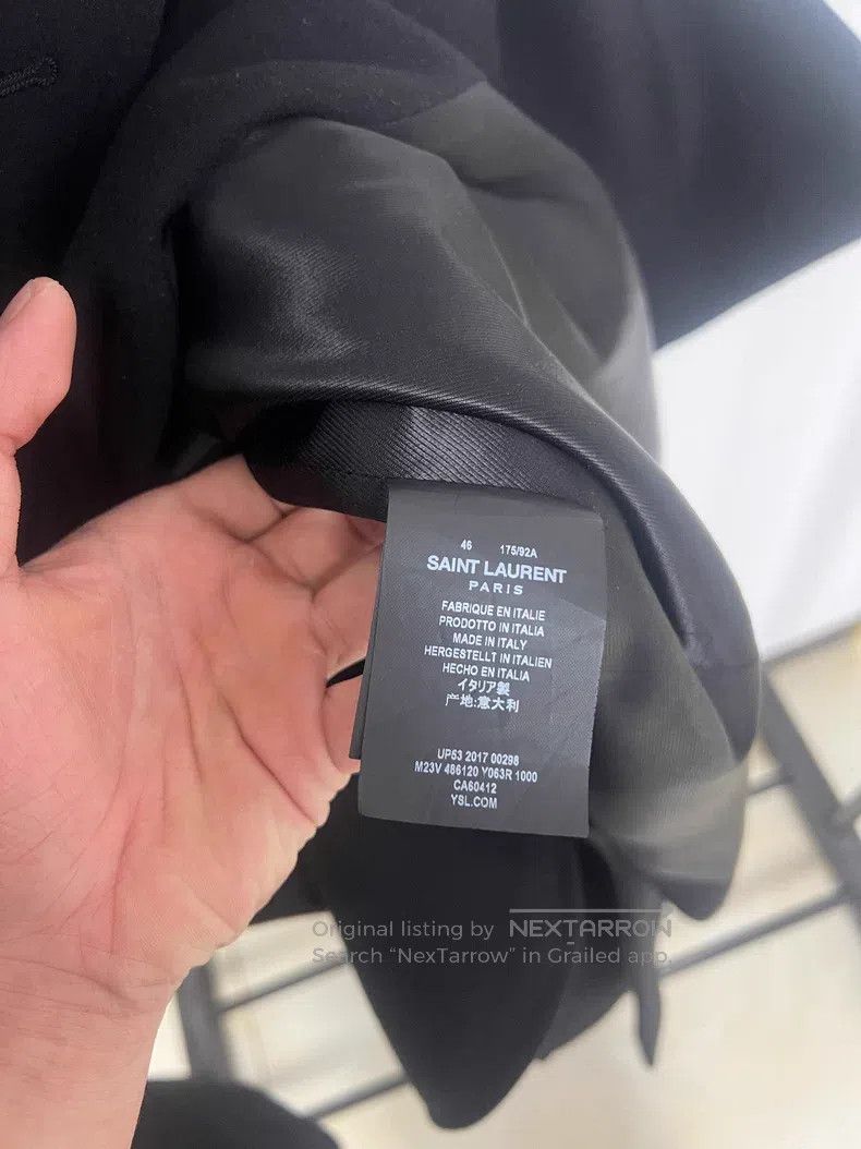 Saint Laurent Paris Saint Laurent Paris Double-breasted Navy Peacoat Size US S / EU 44-46 / 1 - 4 Thumbnail