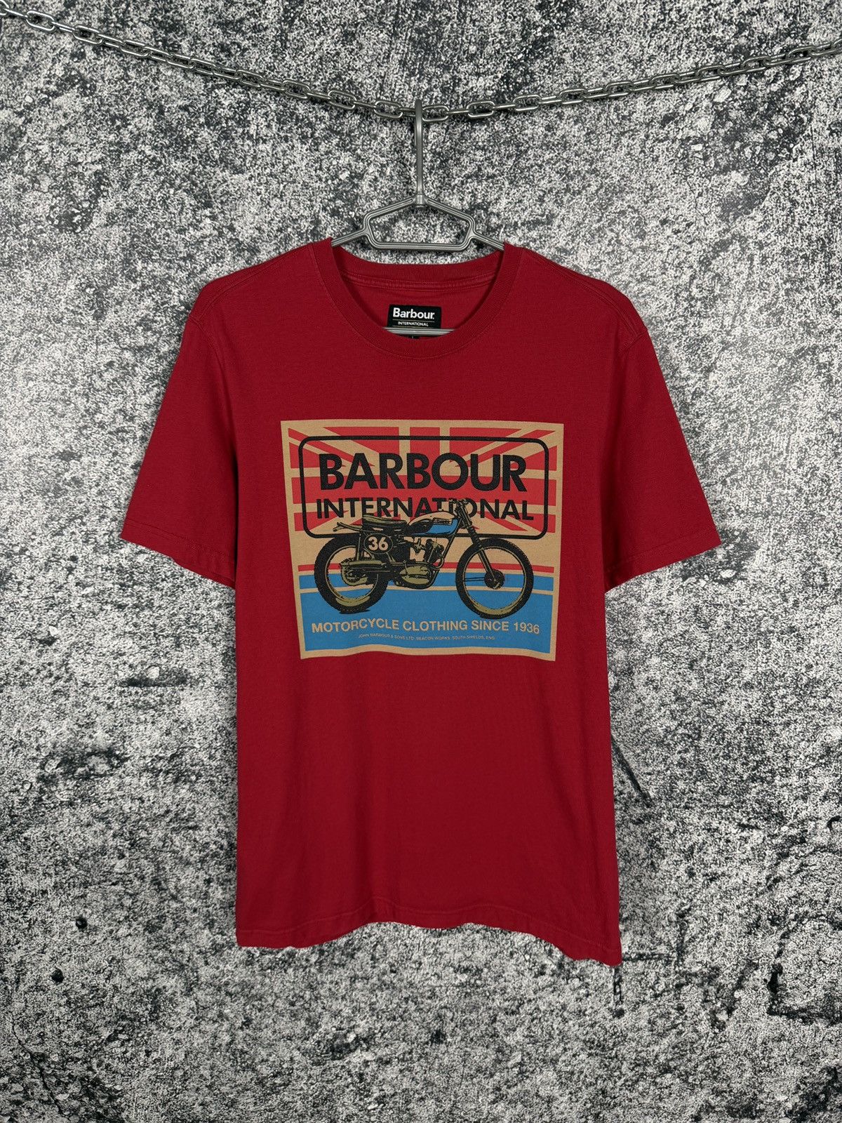 Barbour Barbour International Motorcycle Big Logo T-Shirt Size L Size US L / EU 52-54 / 3 - 1 Thumbnail