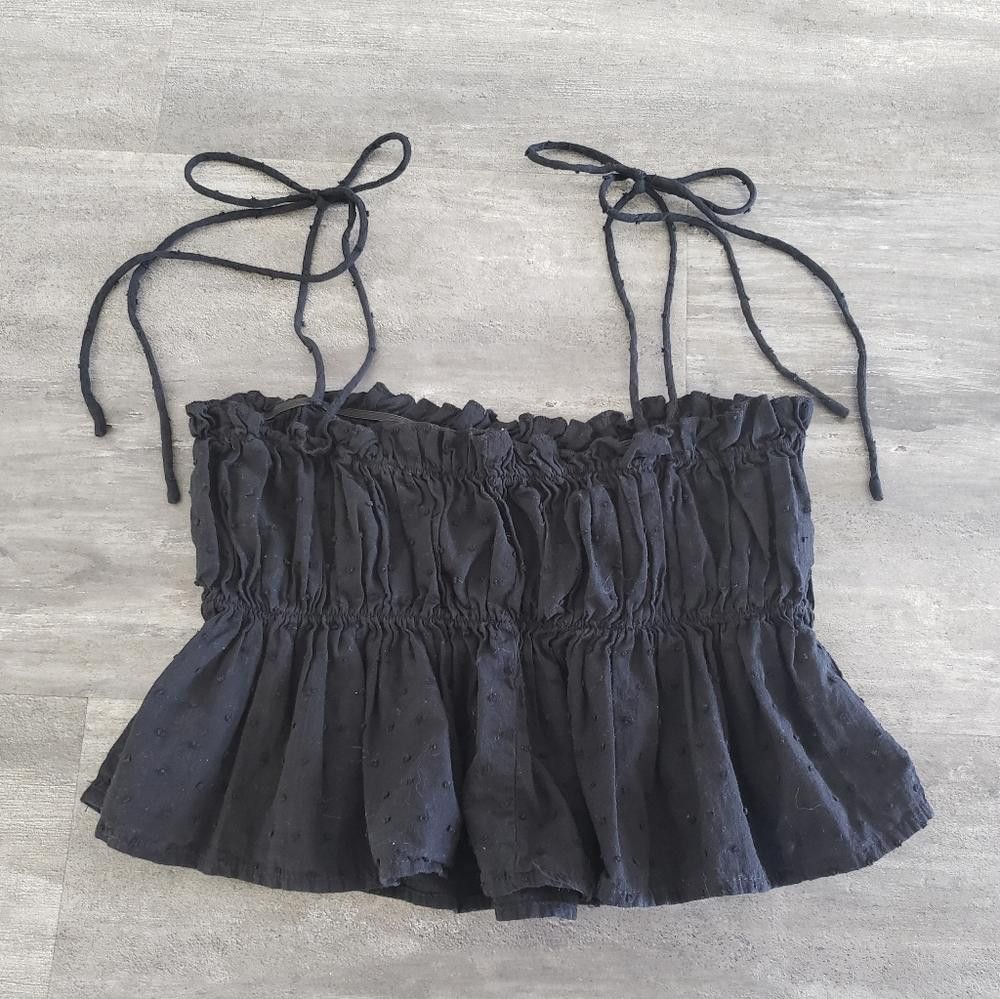 Shein Black Cinched SHEIN Cropped Tank Size M / US 6-8 / IT 42-44 - 2 Thumbnail