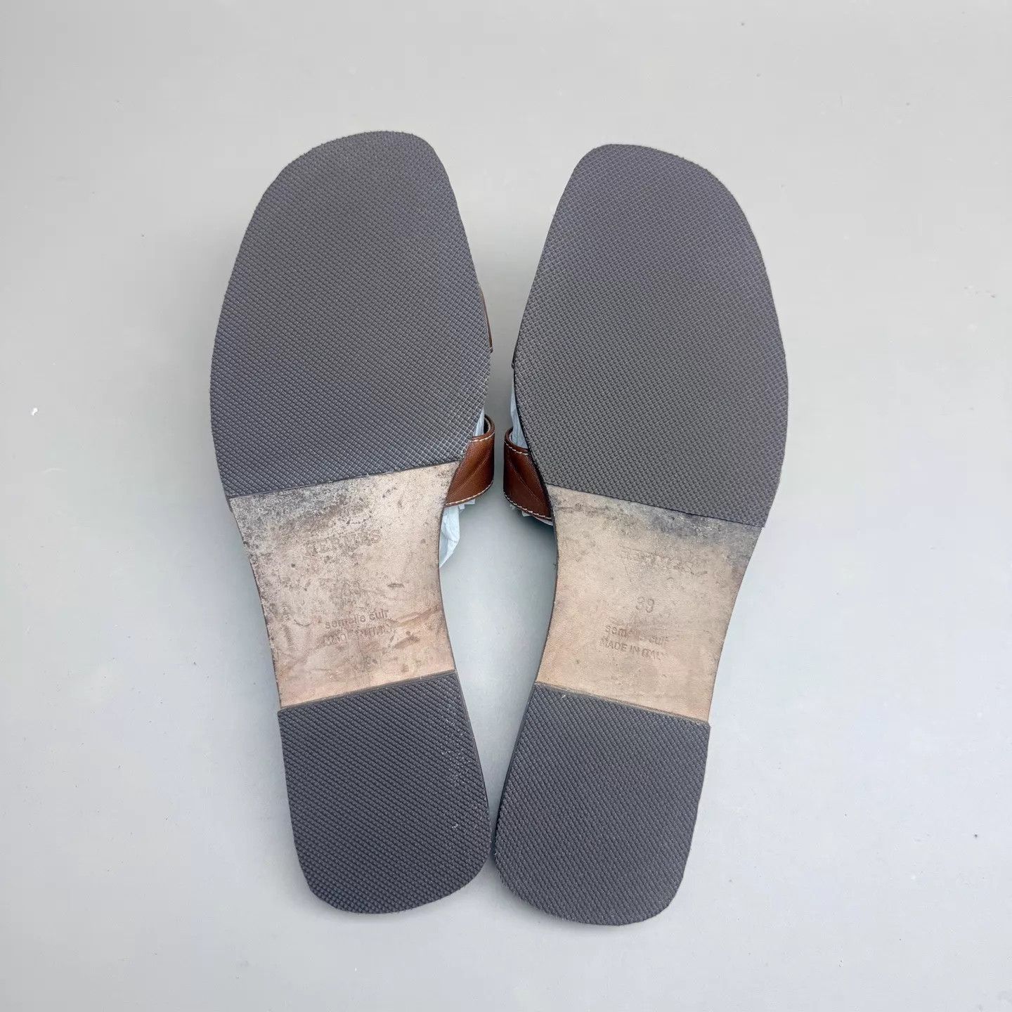 Hermes Hermes H Slippers Dark Brown 38 99 New Size US 7.5 / IT 37.5 - 6 Thumbnail