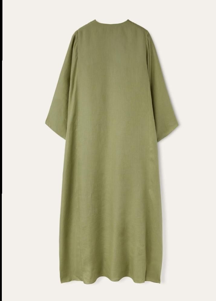 Loro Piana o1srvl11e0526 FAN8401 Rosy Dress in Green Size L / US 10 / IT 46 - 2 Thumbnail