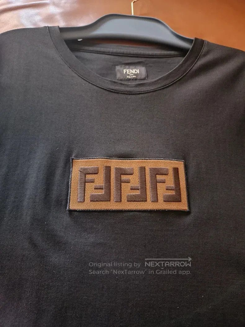 Fendi Fendi Men's FF Embroidered Black T. Size US XL / EU 56 / 4 - 4 Thumbnail