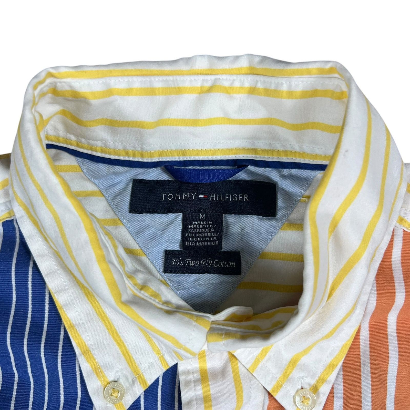Tommy Hilfiger Y2K Tommy Hilfiger multi color two-ply cotton button down Size US M / EU 48-50 / 2 - 5 Thumbnail