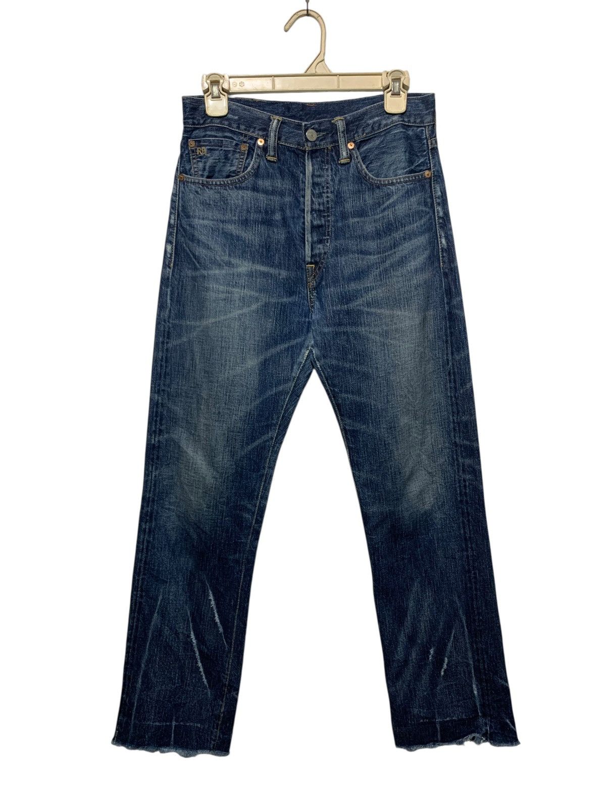 RRL Ralph Lauren RRL distressed raw hem selvedge jeans Size US 28 / EU 44 - 1 Thumbnail