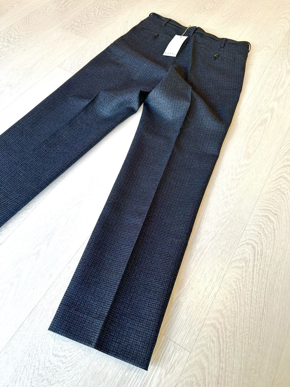 Marni NWT FW21 Houndstooth Virgin Wool Drawstring Trouser size 48 Size US 32 / EU 48 - 11 Thumbnail