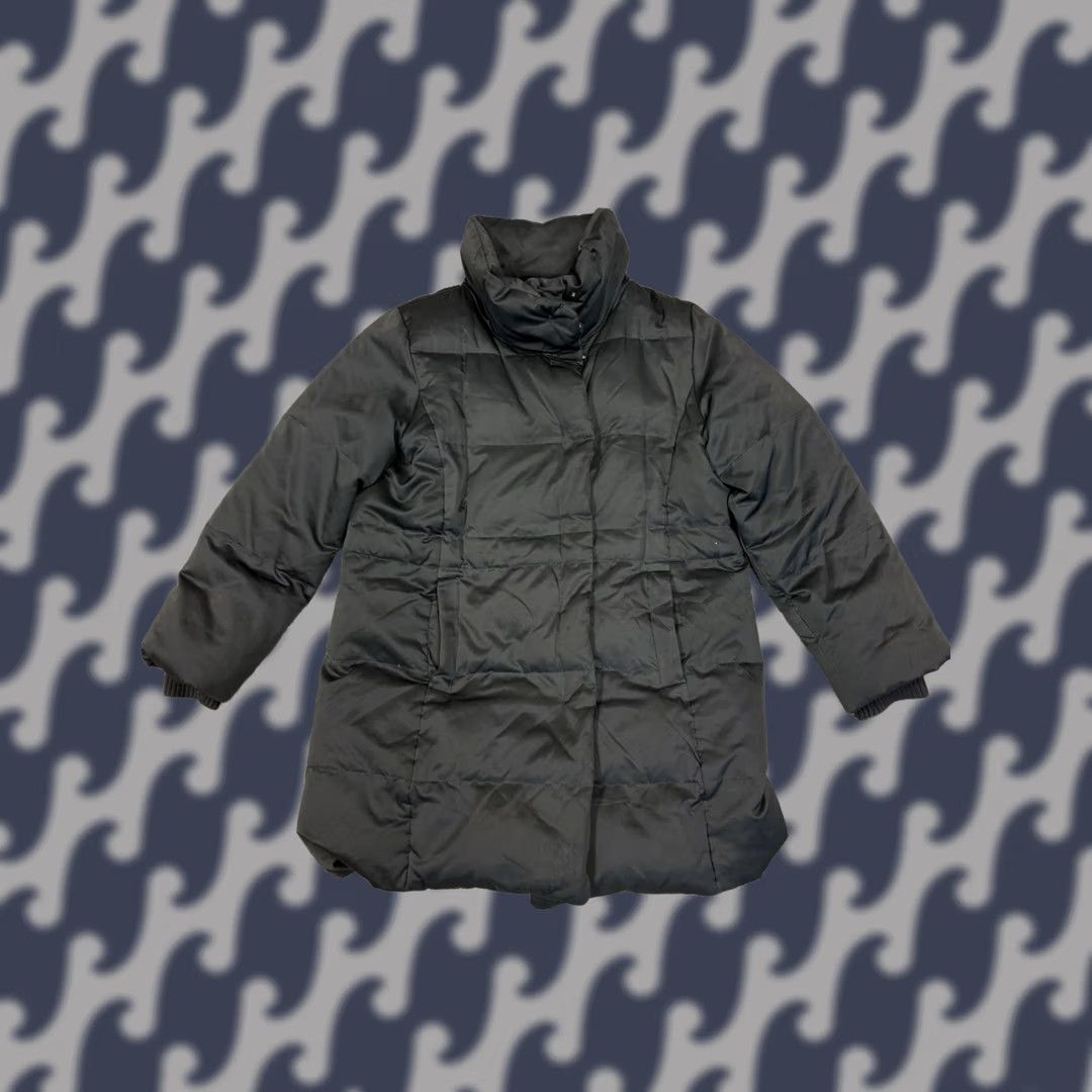 J. Jill VINTAGE J Jill Down Jacket Womens Long Coat Quilted Puffer Snap Black M Medium Coat Womens Size M / US 6-8 / IT 42-44 - 1 Thumbnail