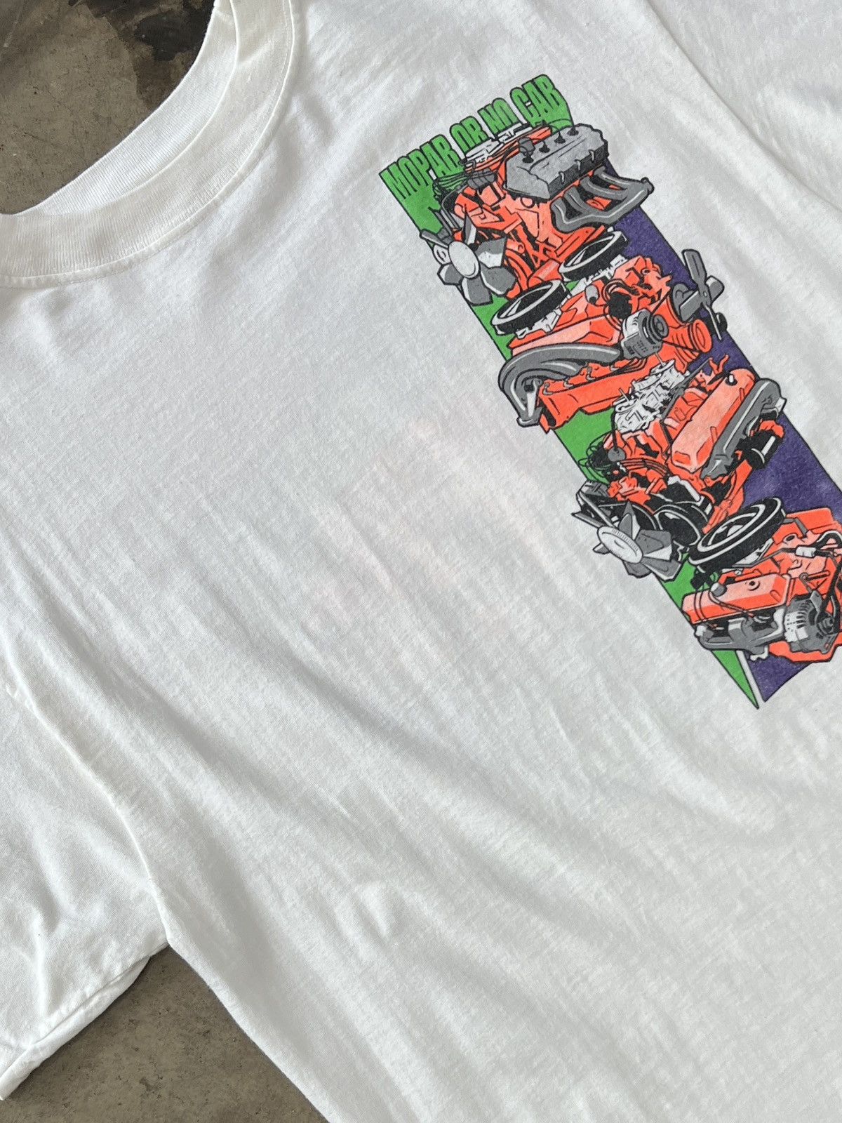 NASCAR Vintage Mopar or No Car Engine Car Tee Large Size US L / EU 52-54 / 3 - 4 Thumbnail