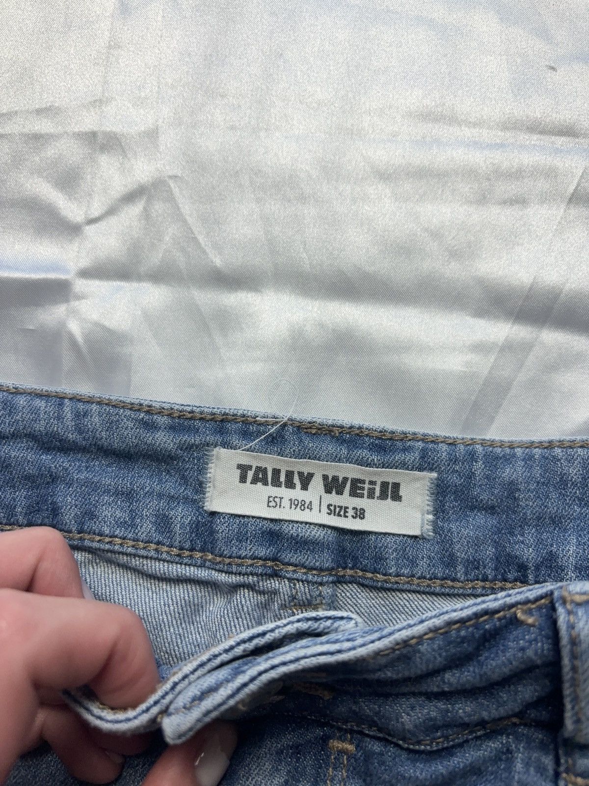 Japanese Brand × Vintage Micro sexy mini denim vintage distressed shorts Size 29" - 7 Thumbnail