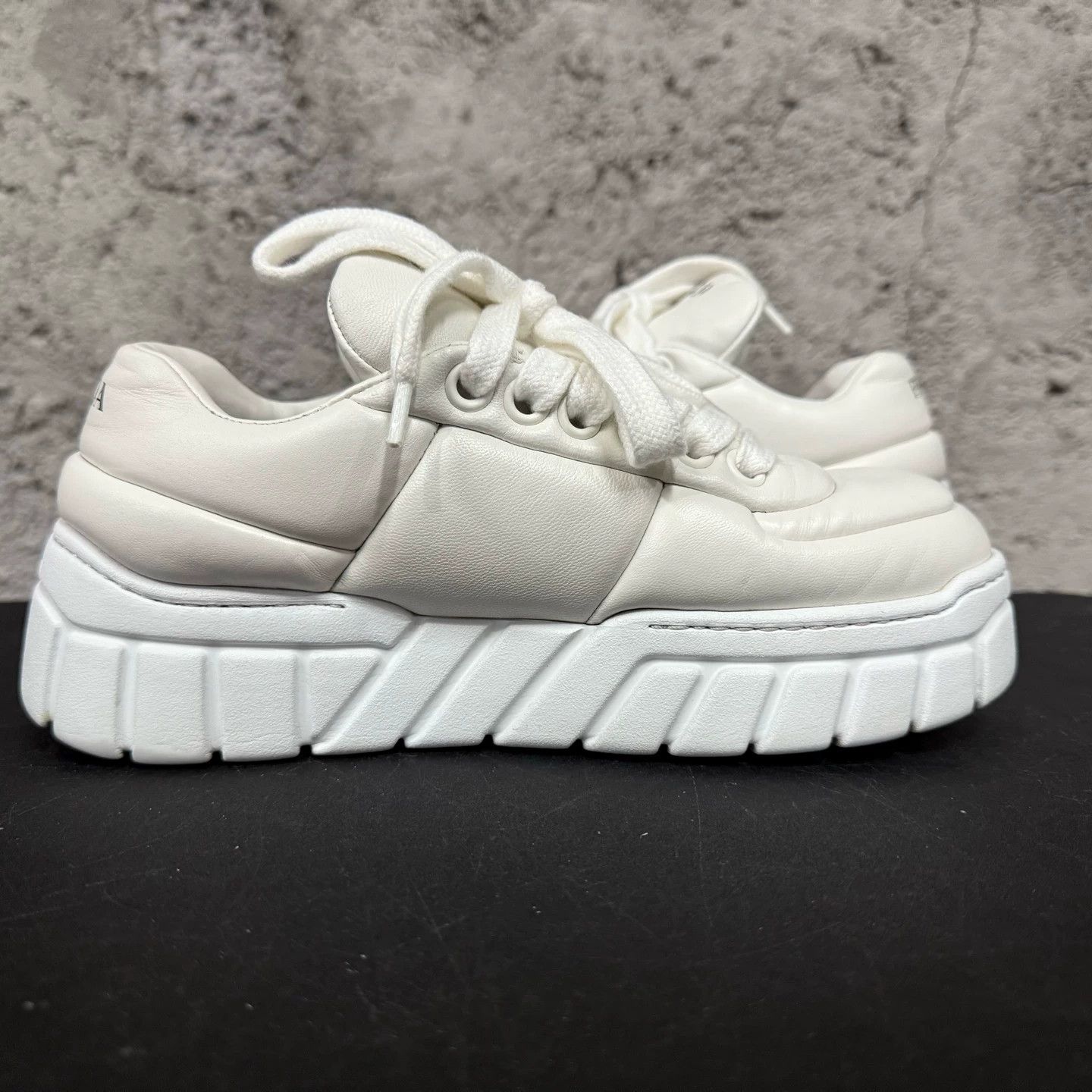 Prada Prada Women's 35 Triangle Logo Cracker Sneakers Size US 4.5 / IT 34.5 - 4 Thumbnail
