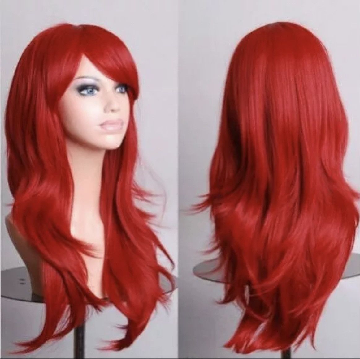 Other 70cm Long Red Curly Cosplay Wig – Wavy Anime Costume Hair Size ONE SIZE - 1 Thumbnail
