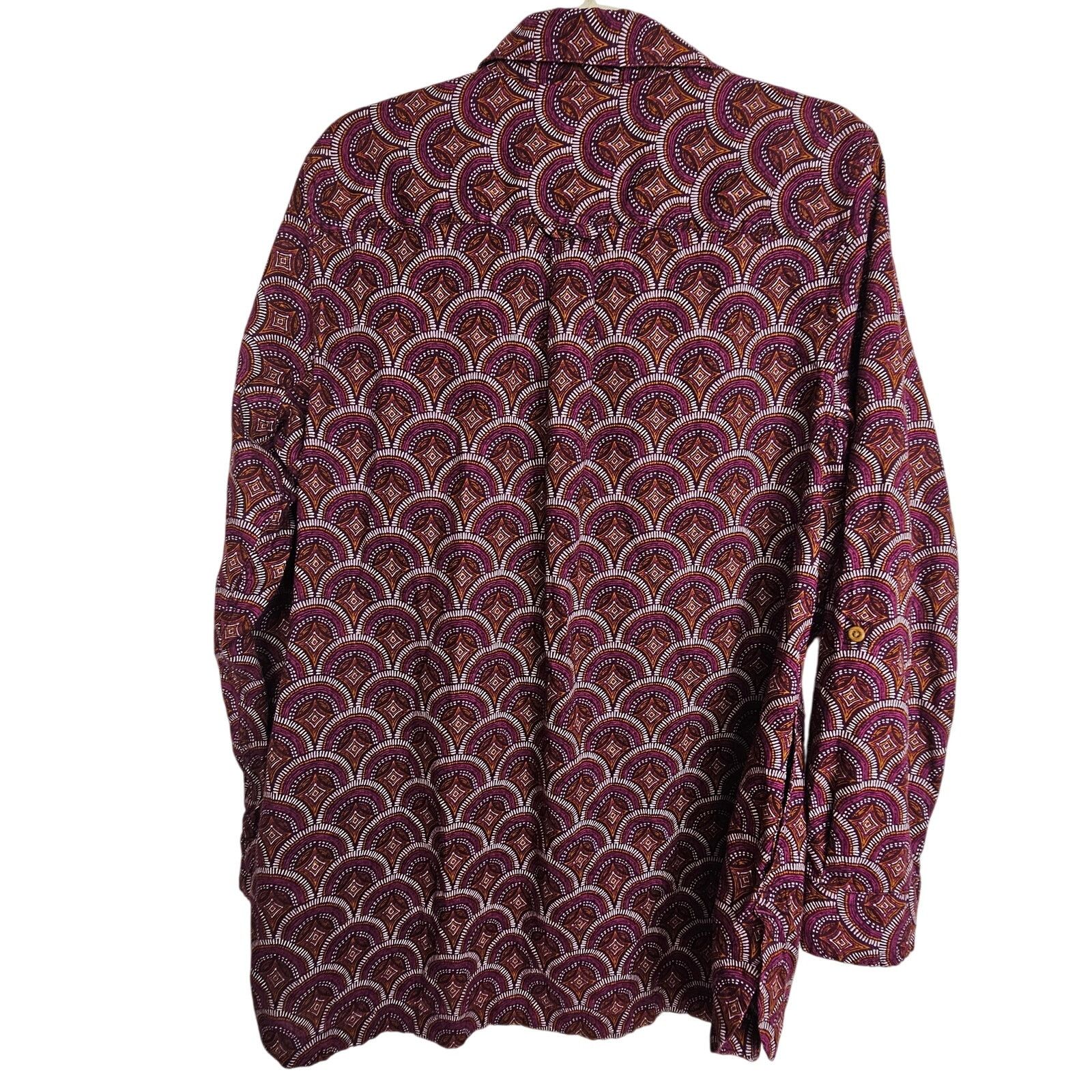 Duluth Trading Company Duluth Trading Co Tunic Top Women L Purple Patterned Artisan Size L / US 10 / IT 46 - 9 Thumbnail
