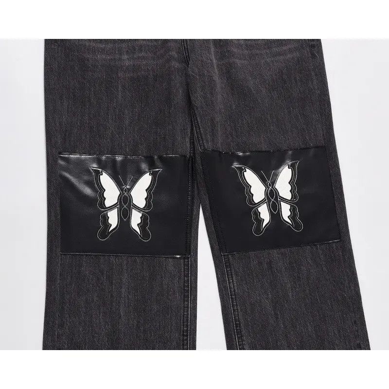 Japanese Brand × Jean Retro loose embroidered straight leg jeans Size US 32 / EU 48 - 5 Thumbnail