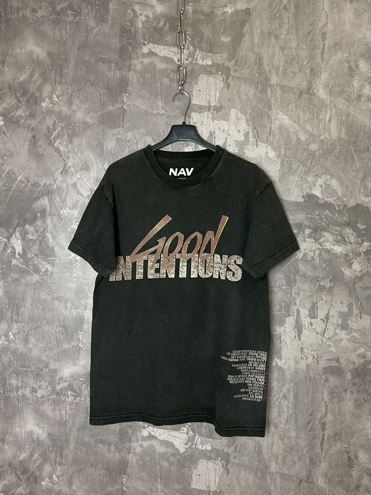 NAV × Rap Tees × Vlone Good Intentions Doves Hip Hop Rap Tour Merch Tee in Black M Size US M / EU 48-50 / 2 - 1 Thumbnail