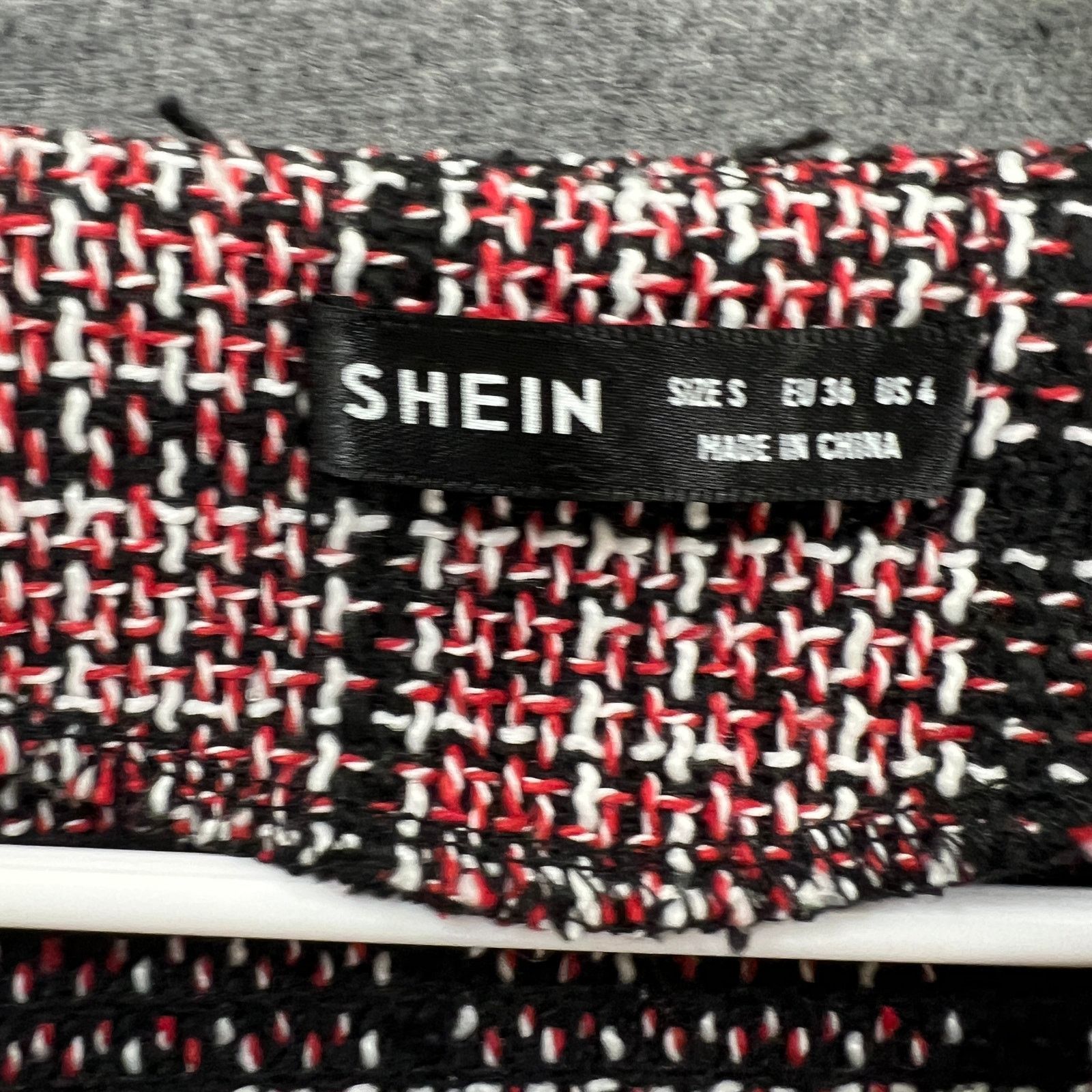 Shein SHEIN Top Suits Womens Size Small Red Tweed Formal Size S / US 4 / IT 40 - 3 Thumbnail